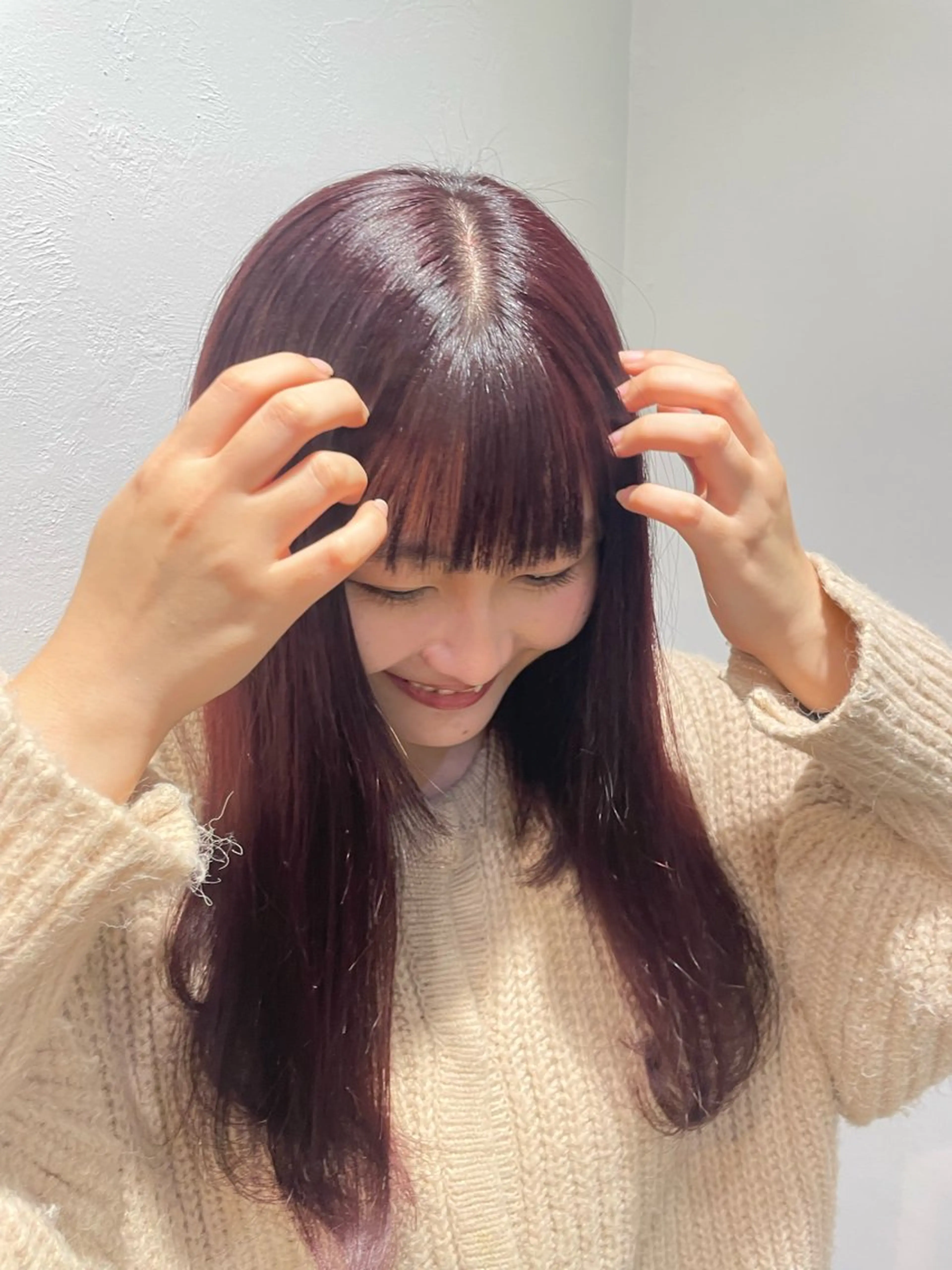 セミロング ヘアカラー ボブ/ショート おおいえひびきのヘアスタイル