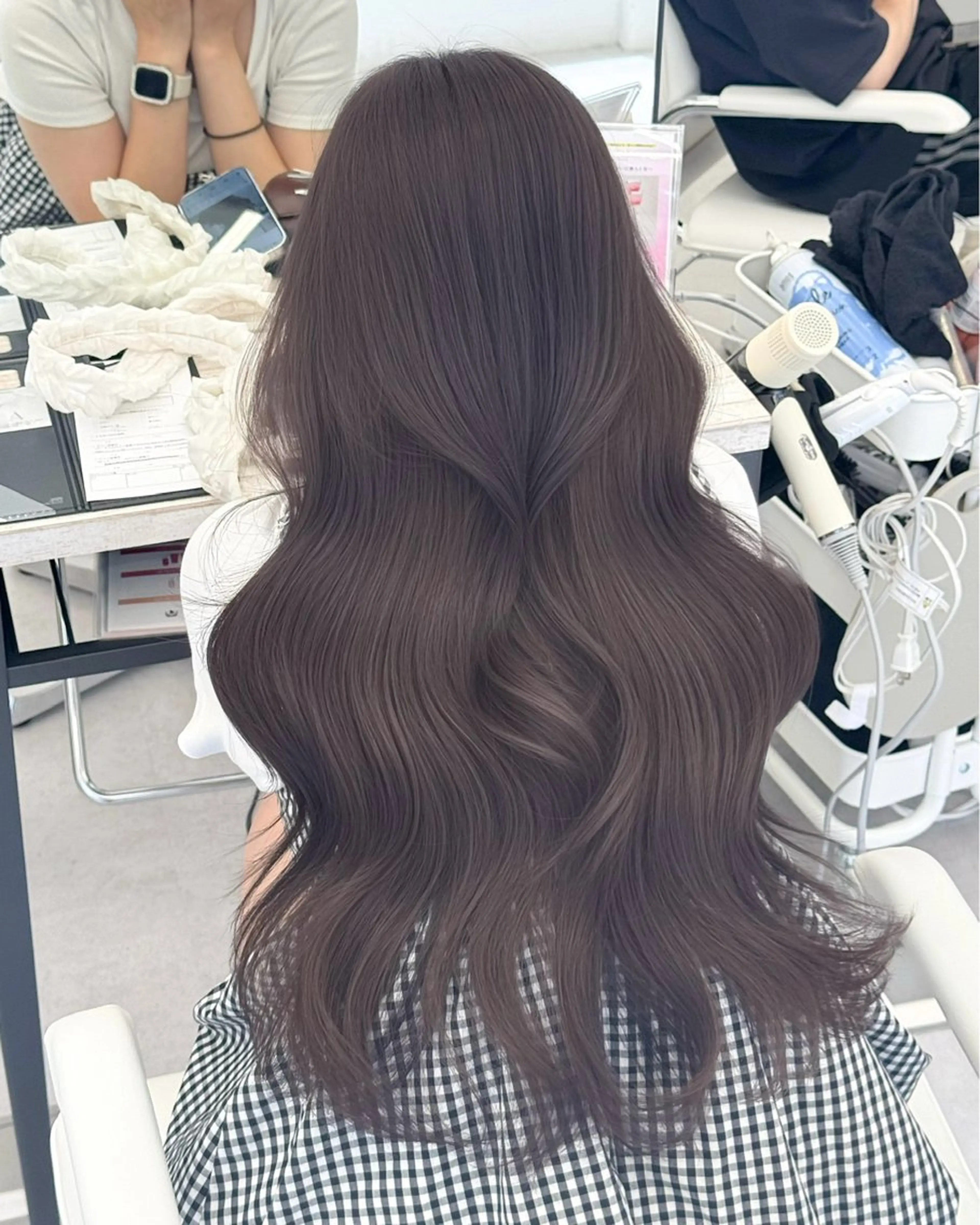 ロング カラー カット ヘアカラー トリートメント 韓国ヘア　紗希 🦋のヘアスタイル