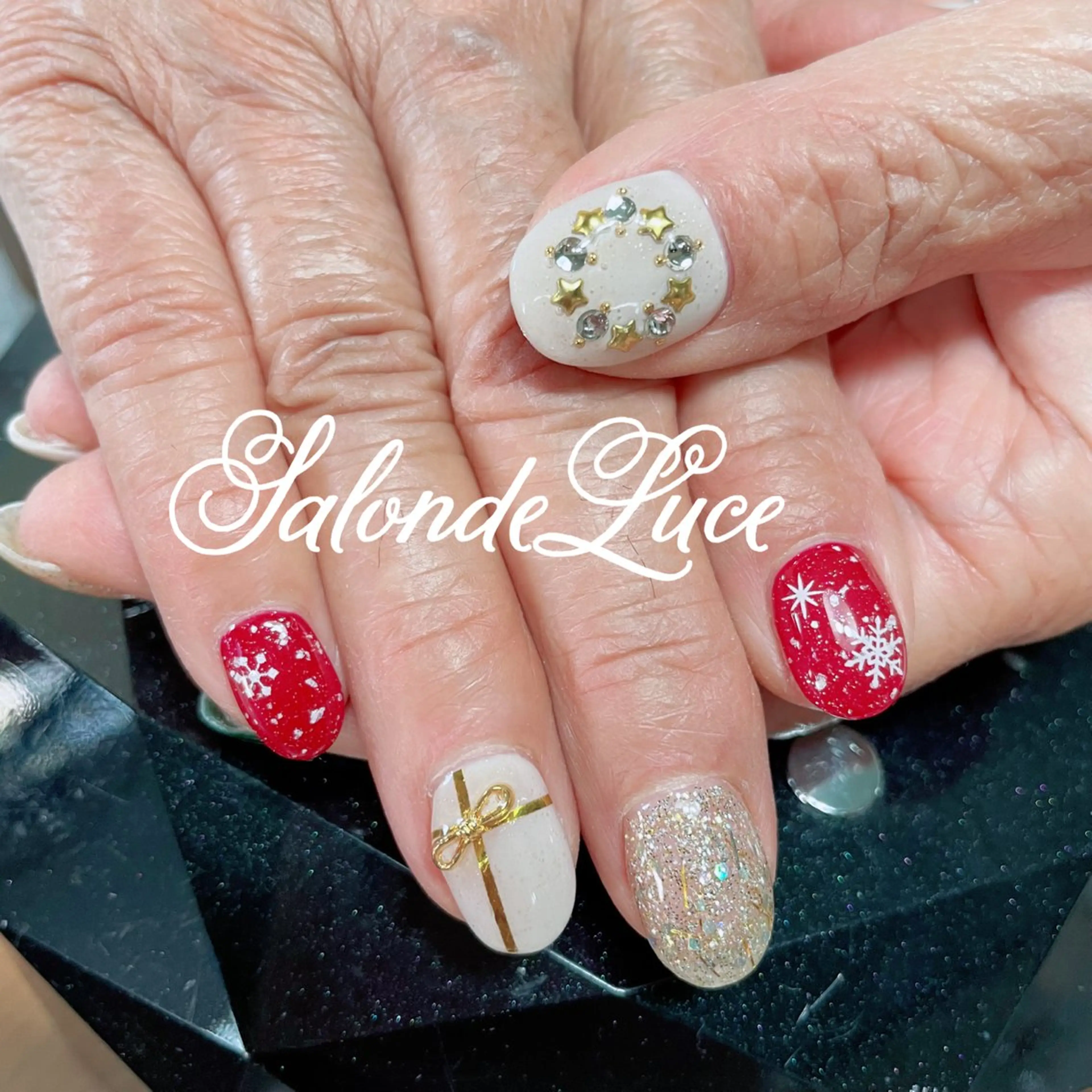 ネイル 冬ネイル クリスマス Salon de Luceのネイルデザイン