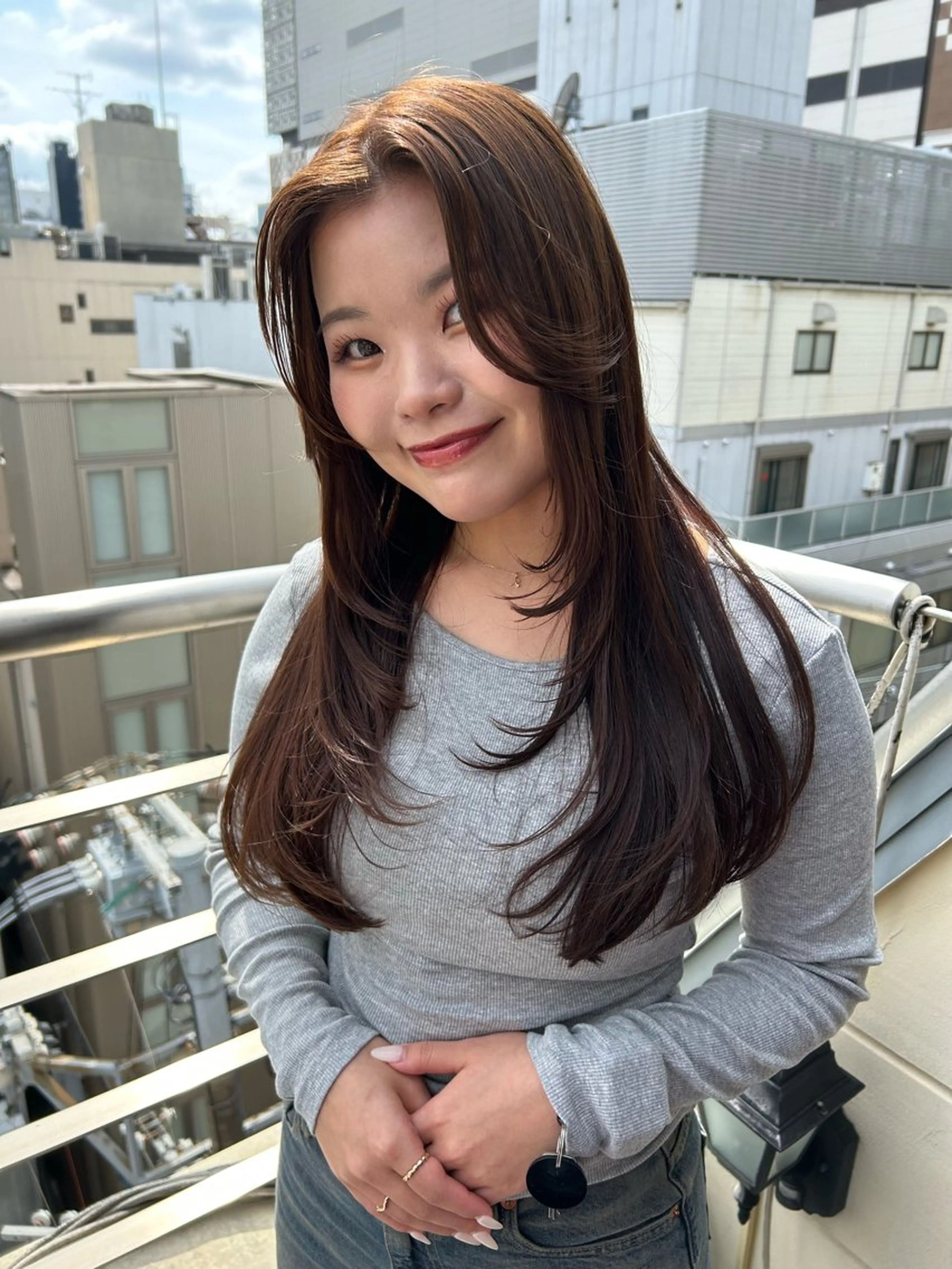 ロング カラー land所属・透明感カラー/レイヤ ー🌙Honokaのヘアスタイル