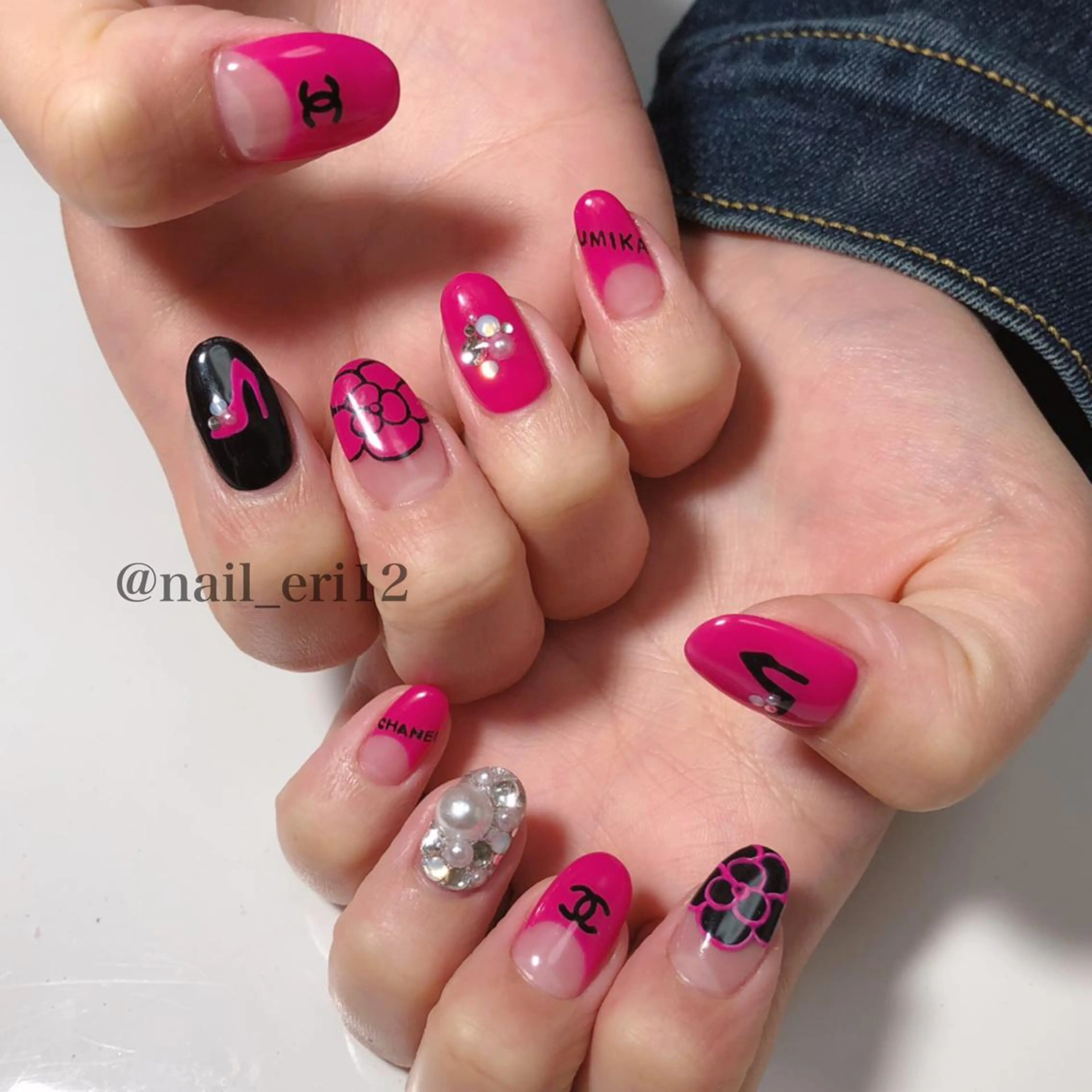 ミディアム ネイル nail salon &e eriのネイルデザイン