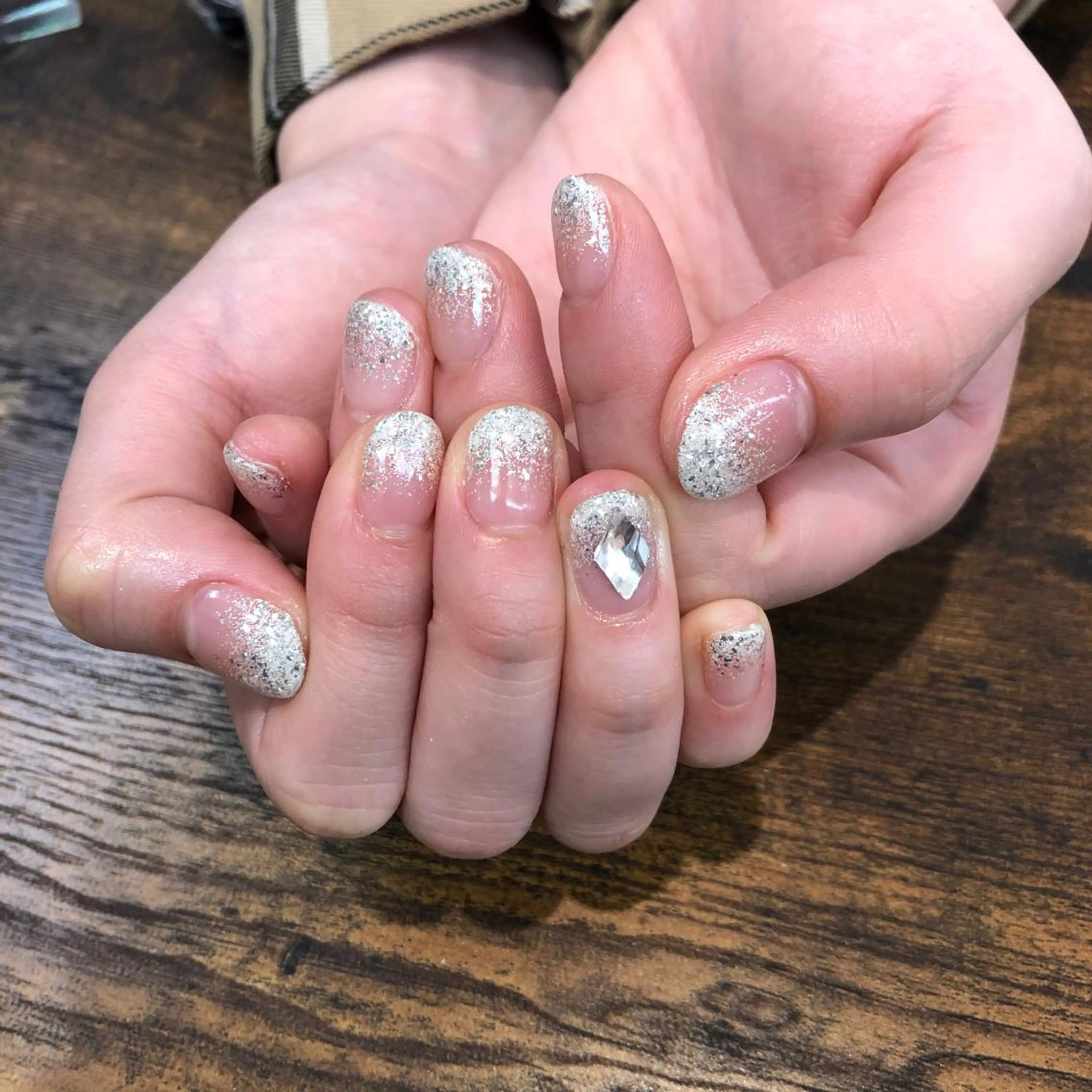 ネイル ラメ(グリッター) ラメグラデーション ueki junのネイルデザイン