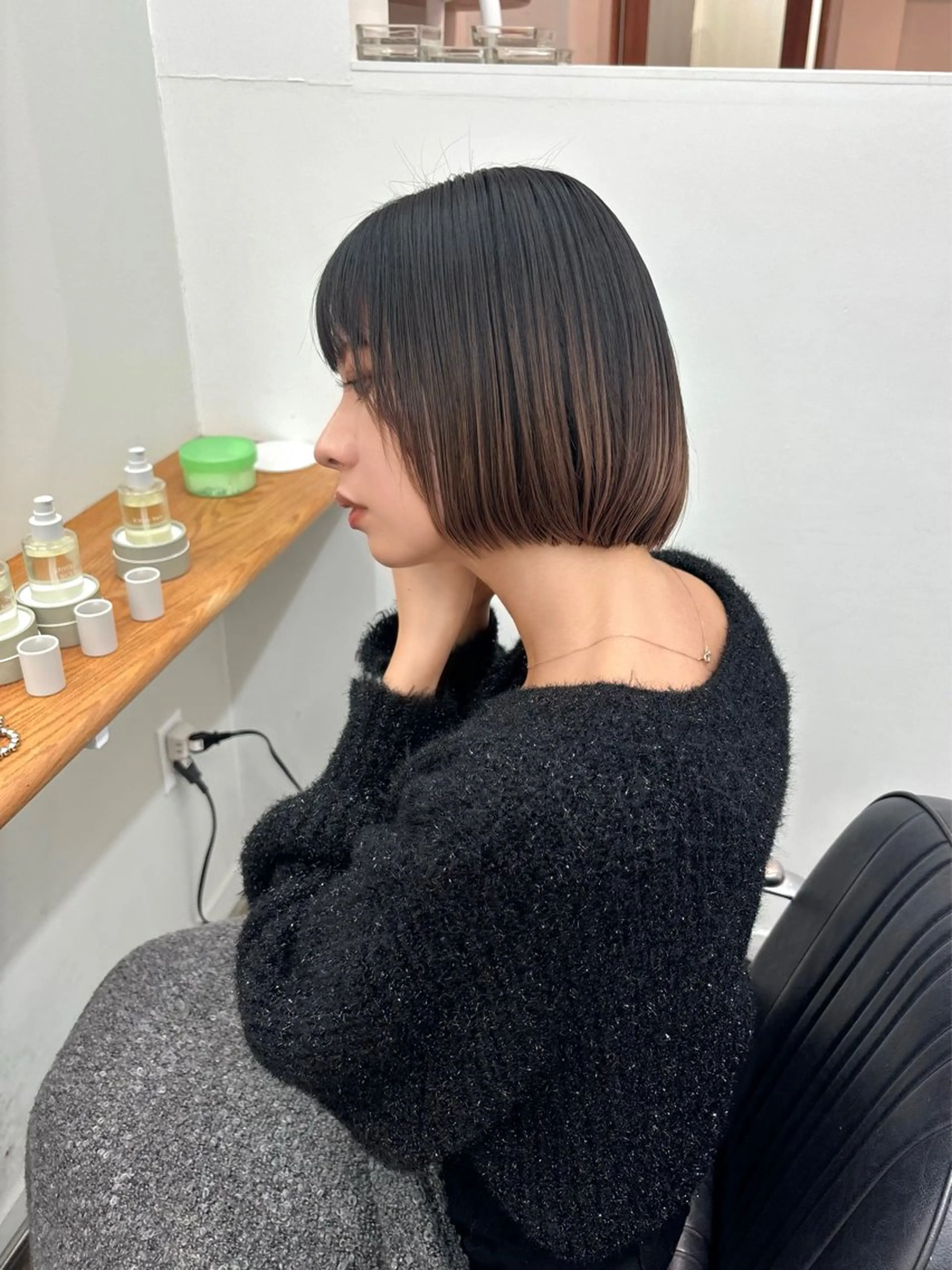 ミディアム カット ヘアカラー ヘッドスパ ☑️aiko【艶 カラー・ショート募】のヘアスタイル
