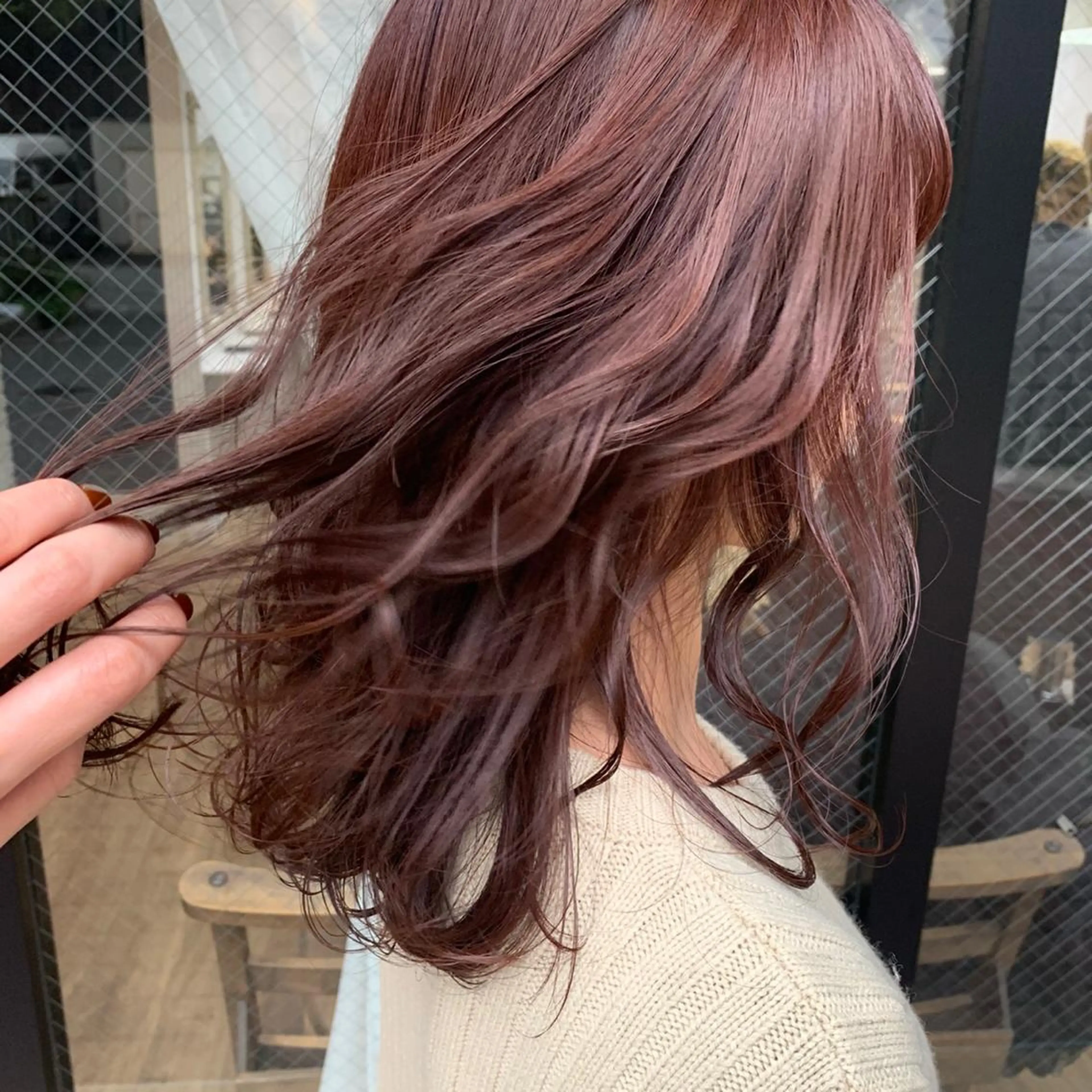 セミロング カラー ヘアカラー トリートメント 酸性縮毛矯正 梅田茶屋町 Juriのヘアスタイル