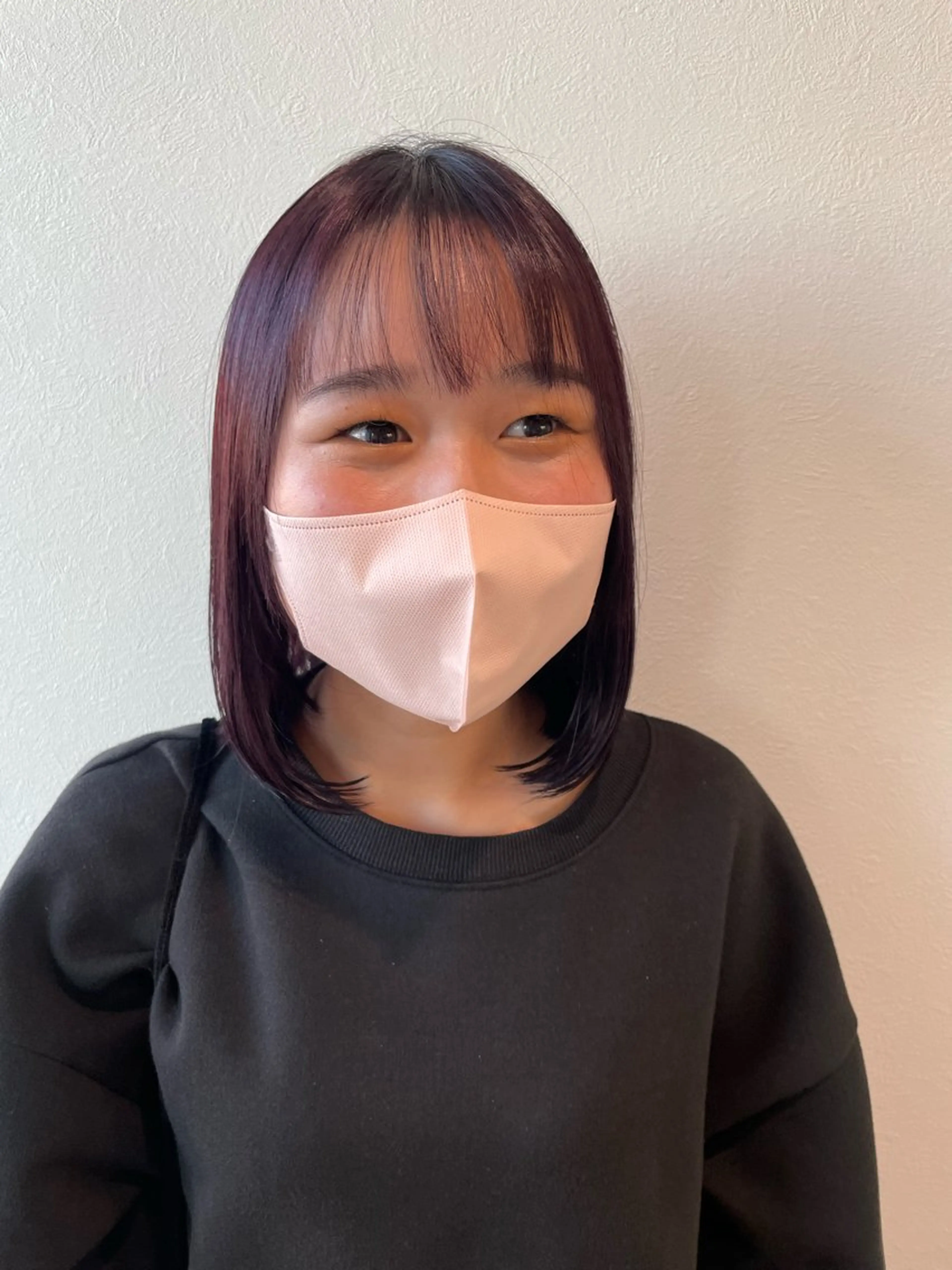 ミディアム ヘアカラー 長岡 香澄のヘアスタイル