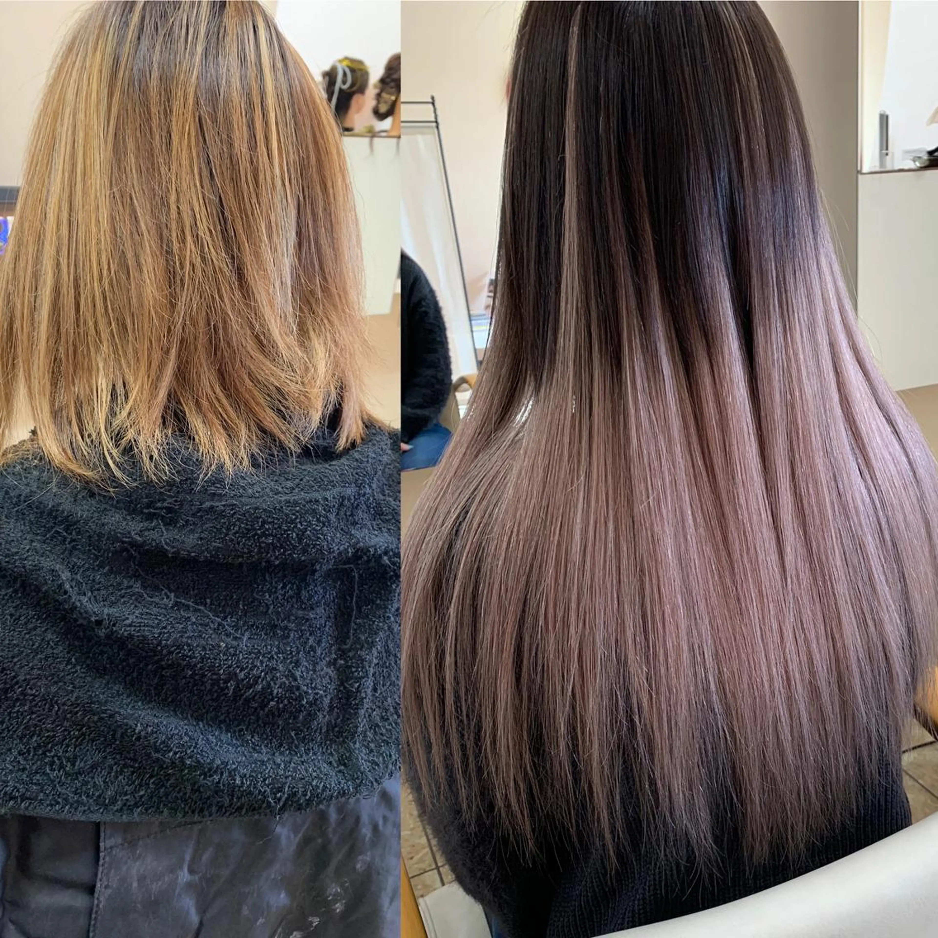 ロング カラー シールエクステ エクステ ヘアーサロンaxia所属・上田 英樹のヘアスタイル