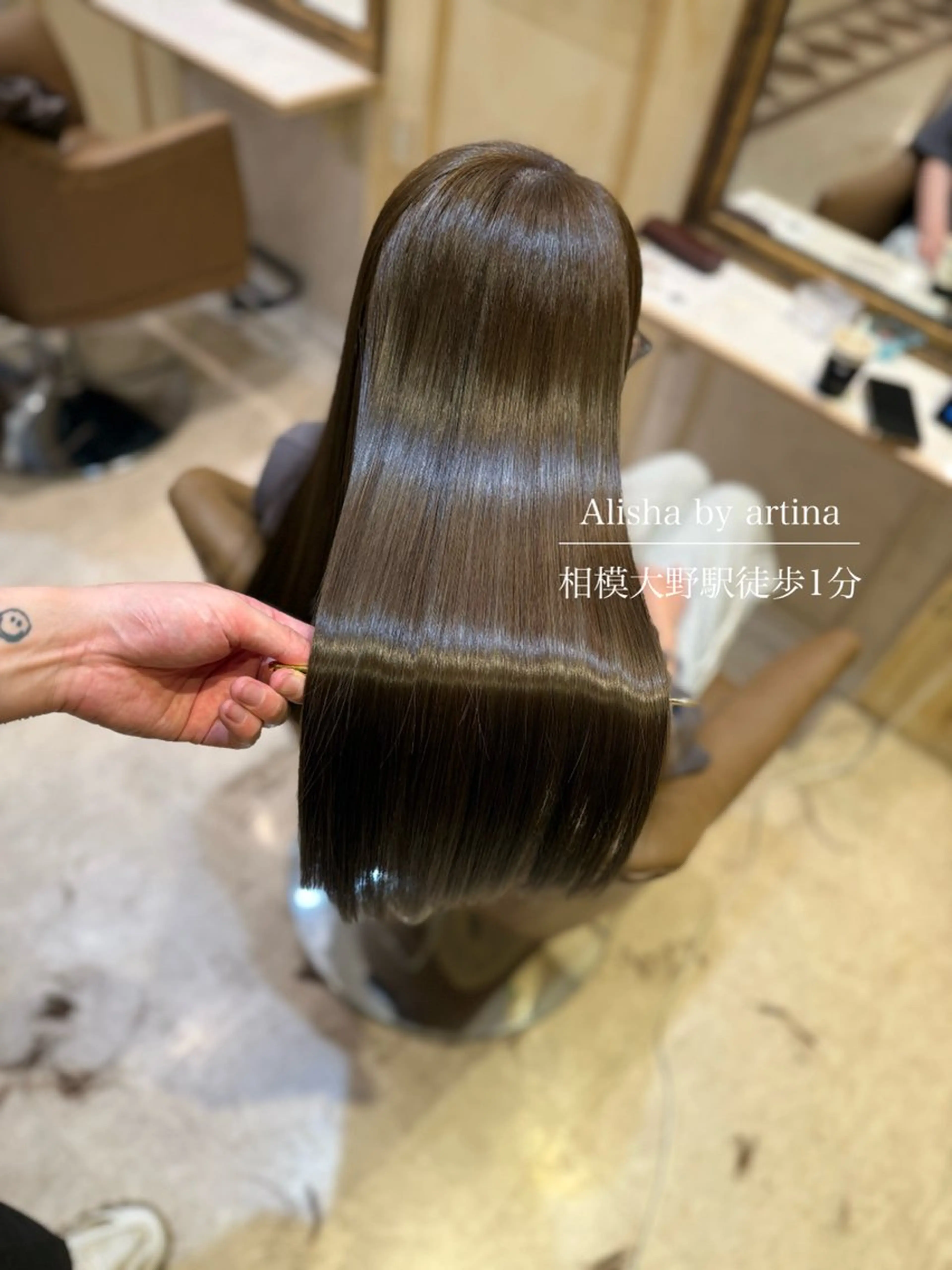 ロング カラー パーマ 縮毛矯正 カット ヘアカラー 縮毛矯正 トリートメント 🌹古川暁 髪質改善縮毛矯正🌹のヘアスタイル