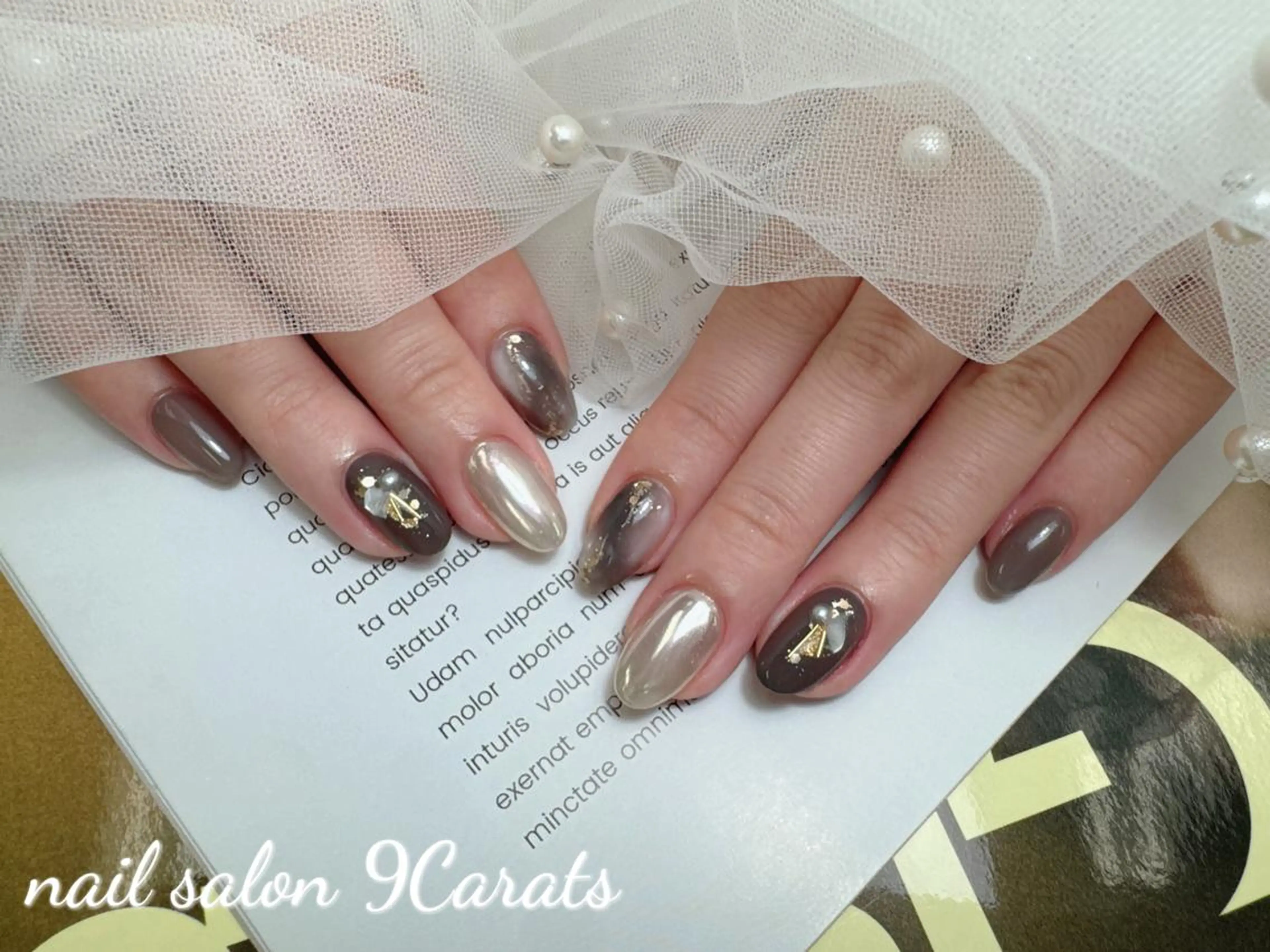 ネイル 💜ワンホンネイル ナインカラット💎のネイルデザイン