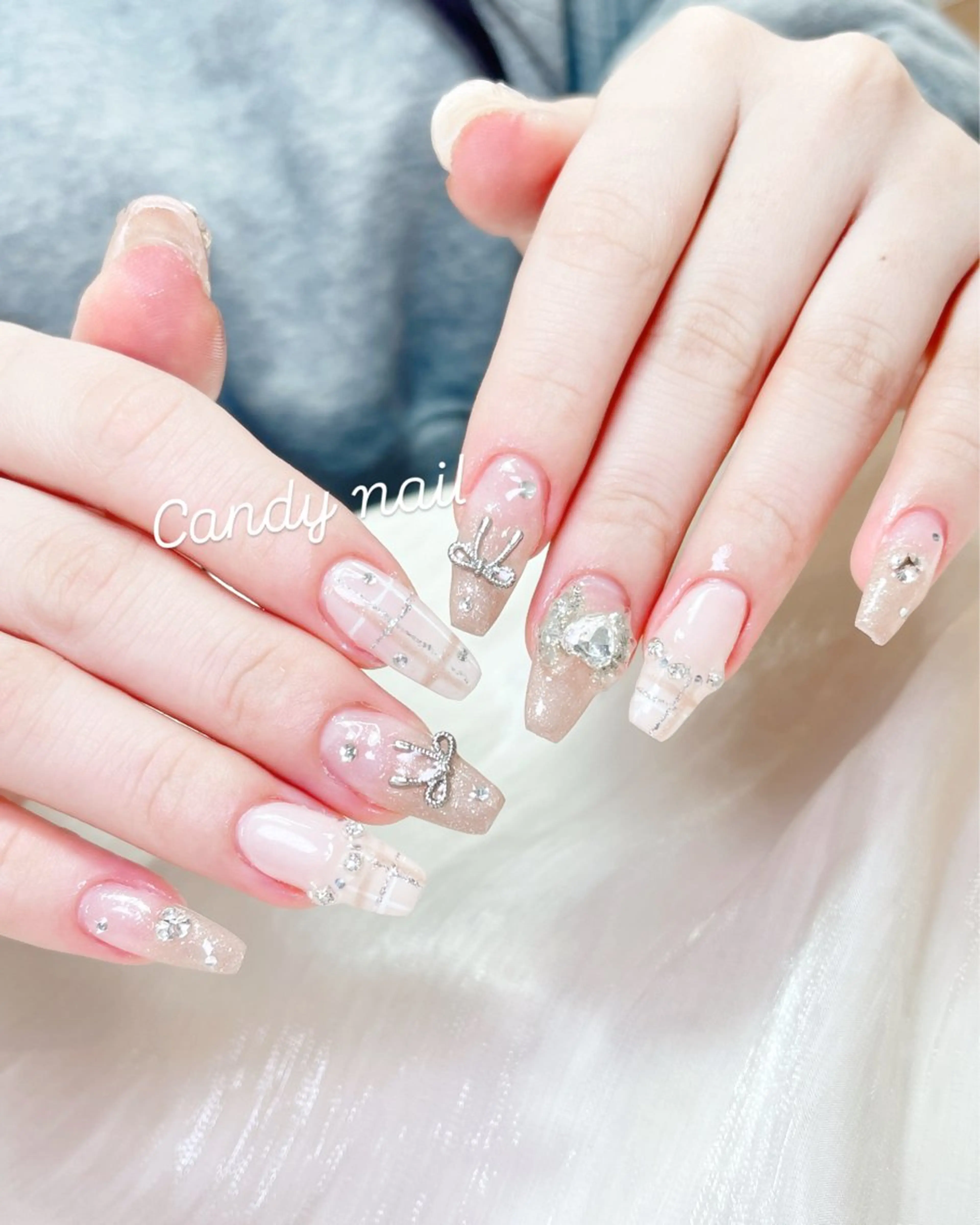 ネイル ジェルネイル 韓国ネイル 持ち込み ワンホンネイル candy nail 韓国風ワンホンネイルのネイルデザイン