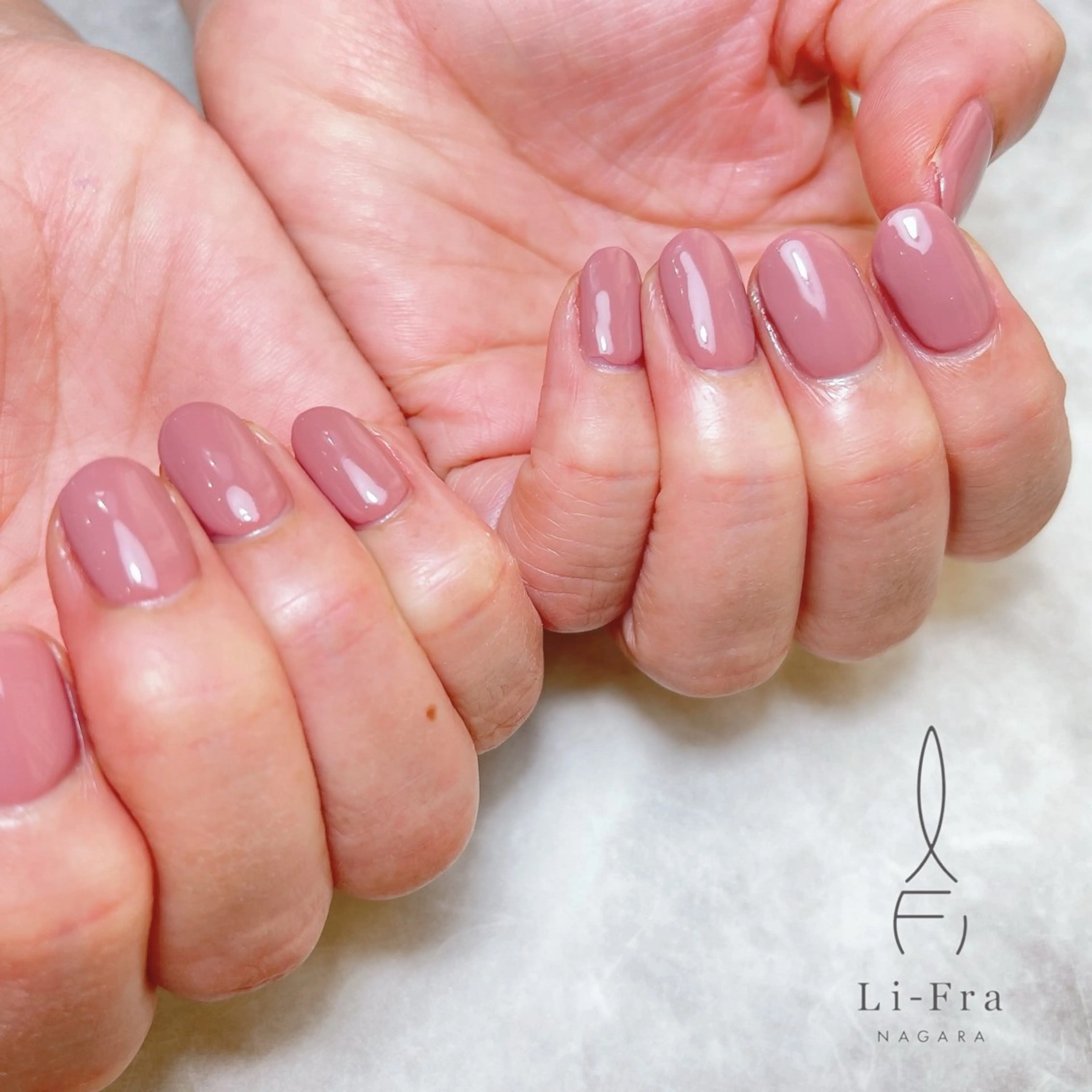 ネイル ピンク ハンドネイル Li-Fra 神野さやのネイルデザイン