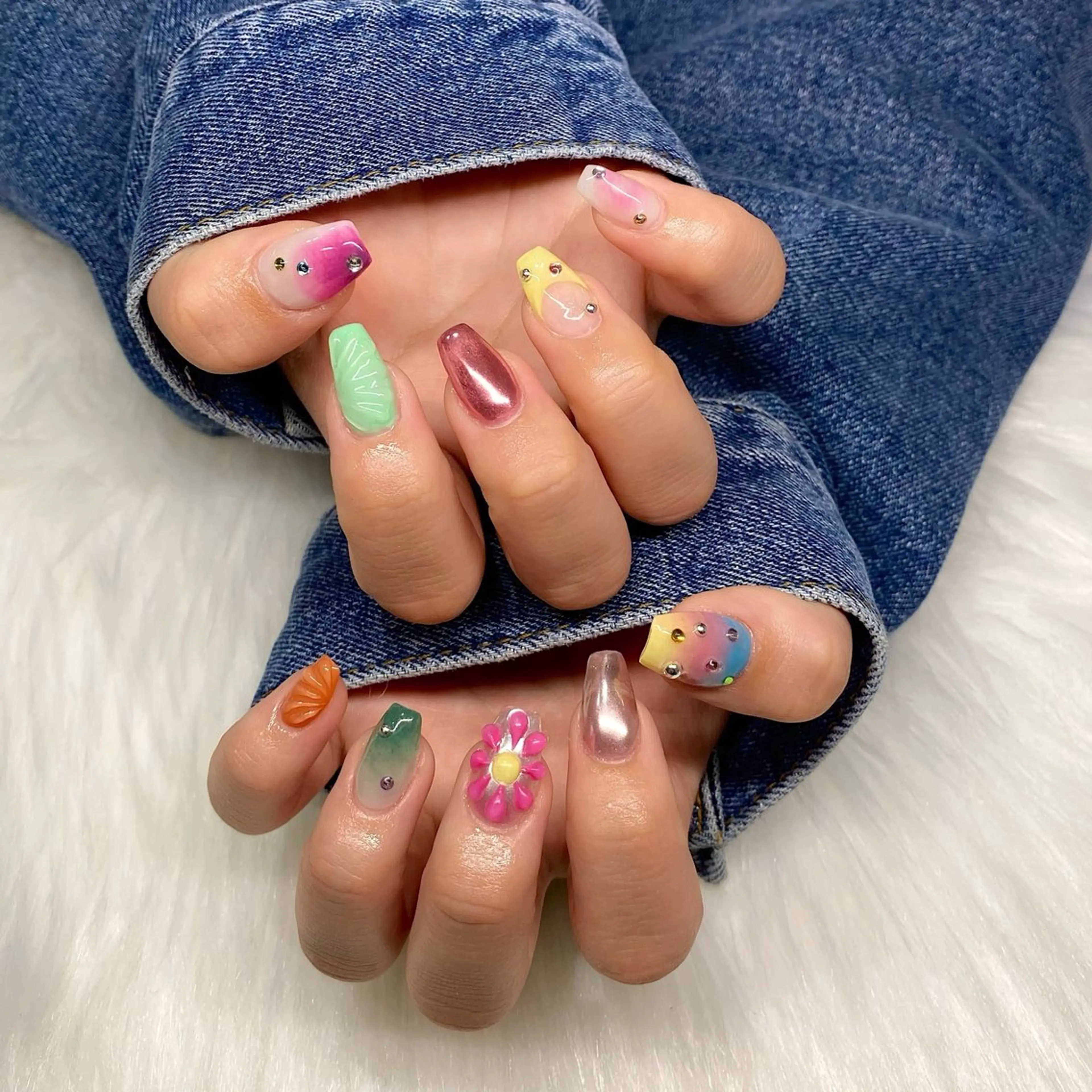 ネイル アートネイル 長さ出し フラッシュネイル フットネイル フレンチネイル ハンドネイル Viel💅 airiのネイルデザイン