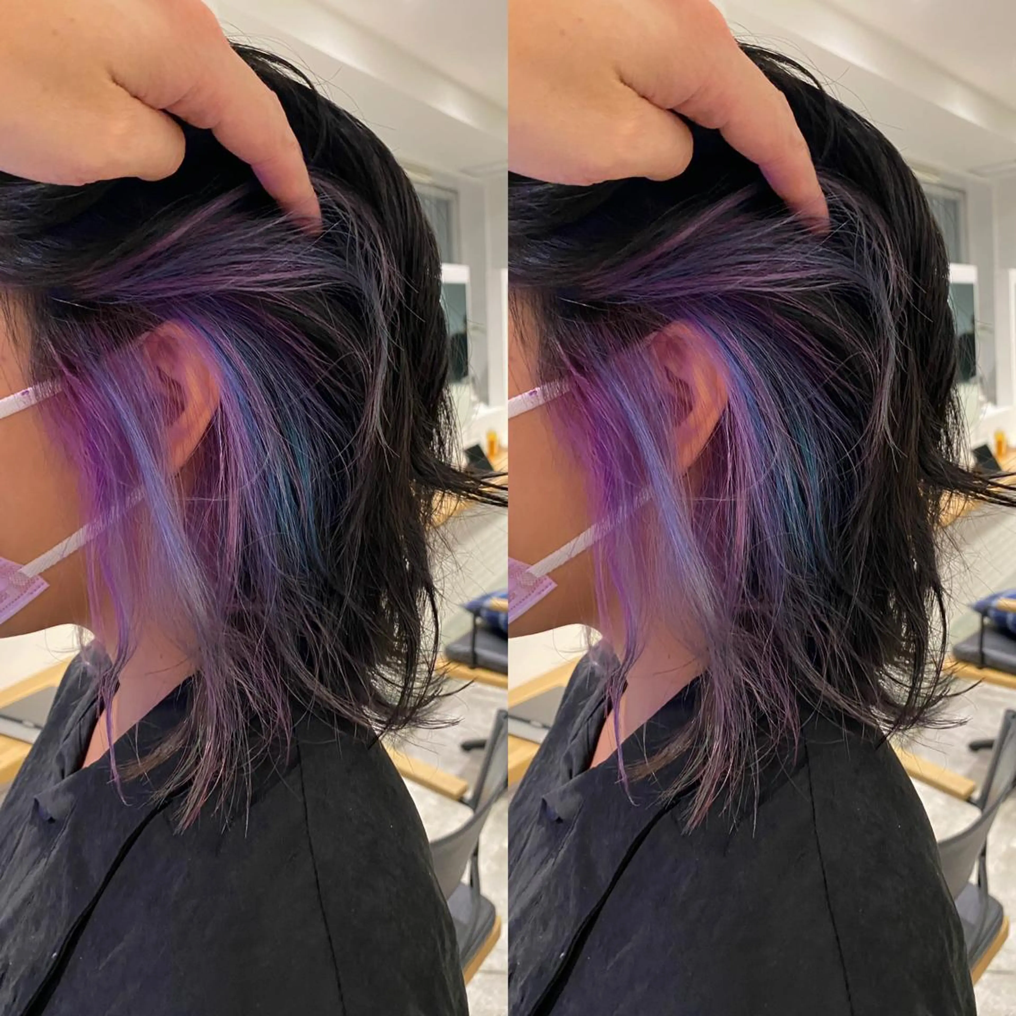 ショート カラー ユニコーンカラー カット ヘアカラー トリートメント JILBLAN京都 ショート/ハイライトのヘアスタイル