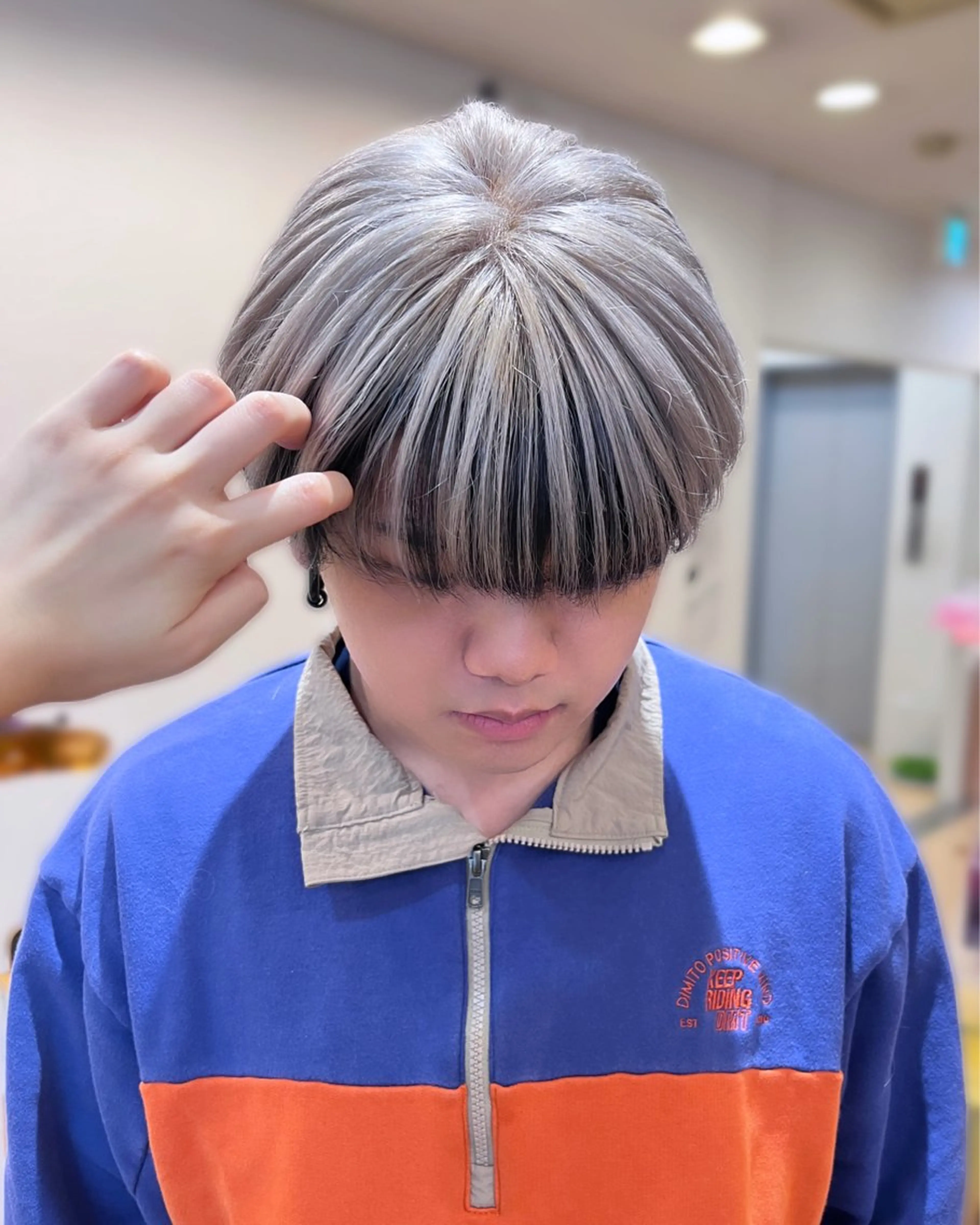 カラー メンズ メンズブリーチ ベージュカラー 黒髪 ブリーチ デザインカラー カット ヘアカラー トリートメント 💠つたふうか/ 韓国/メンズヘア💠のヘアスタイル