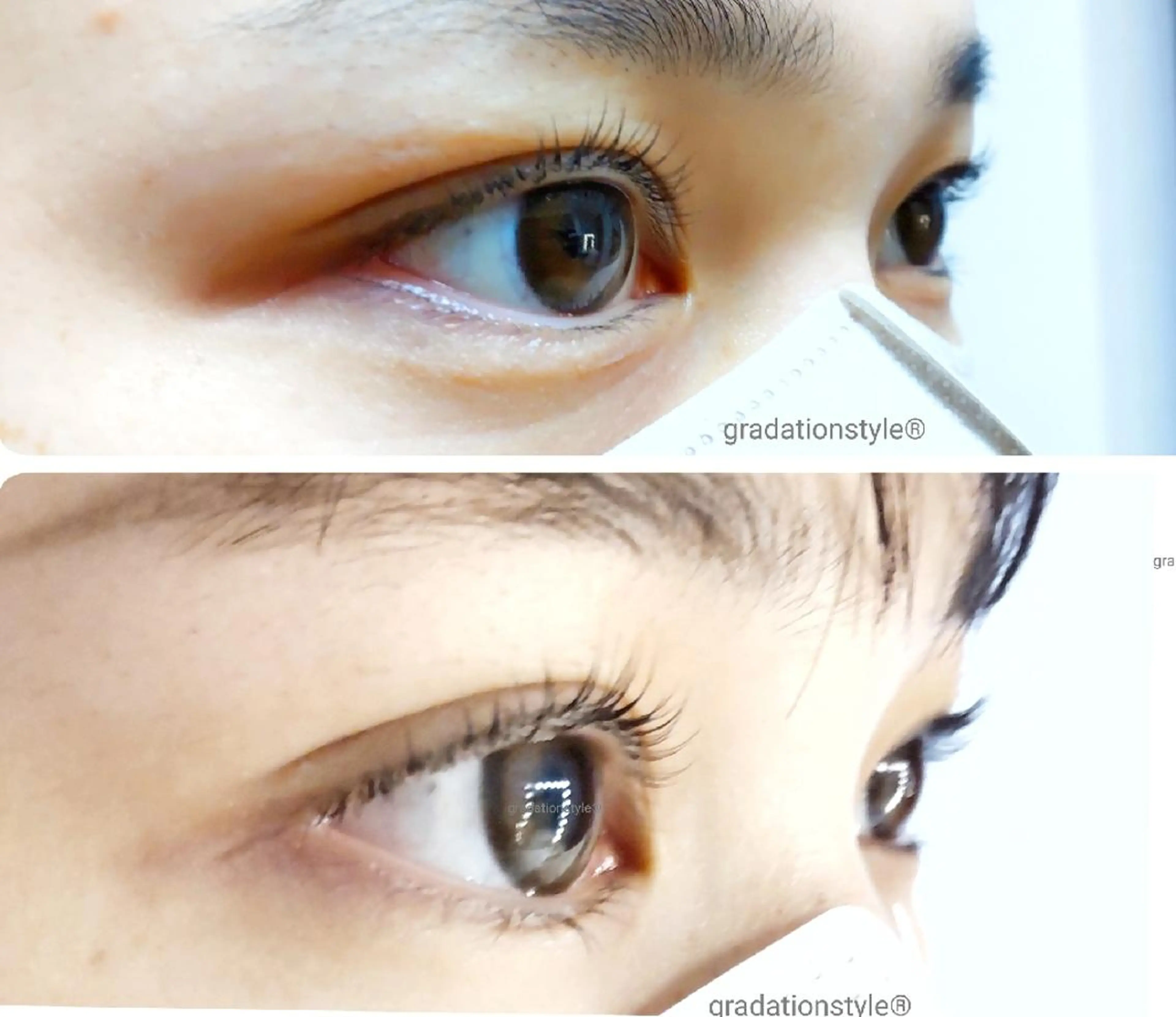マツエク・マツパ 下まつげエクステ 一重×まつ毛パーマ 🎼グラデーション スタイル札幌♫*⁠✧のマツエク・マツパデザイン