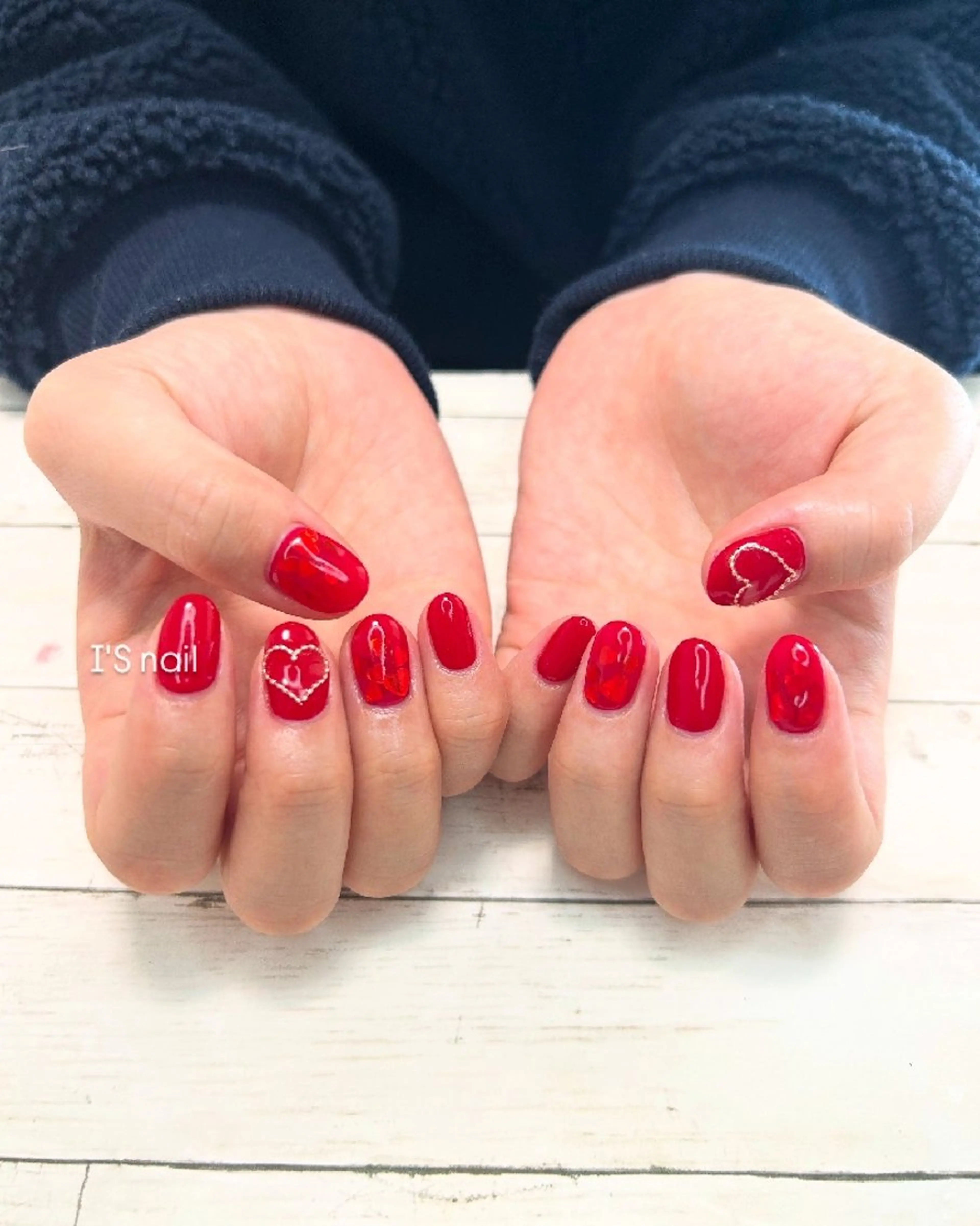 ネイル ハート I'S nail 佐野のネイルデザイン