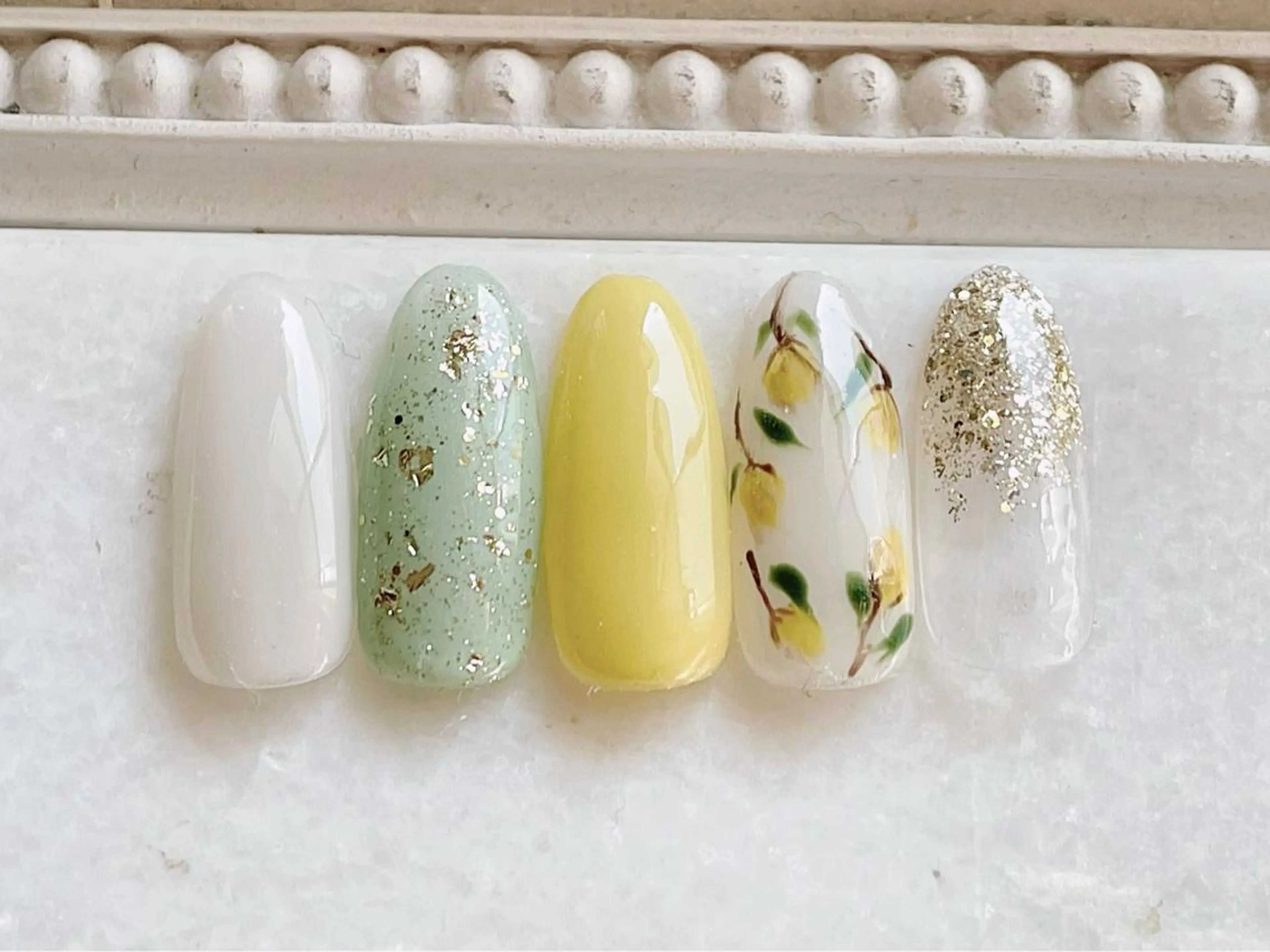 ネイル ジェルネイル パラジェル 春ネイル ハンドネイル Satomi  のネイルデザイン