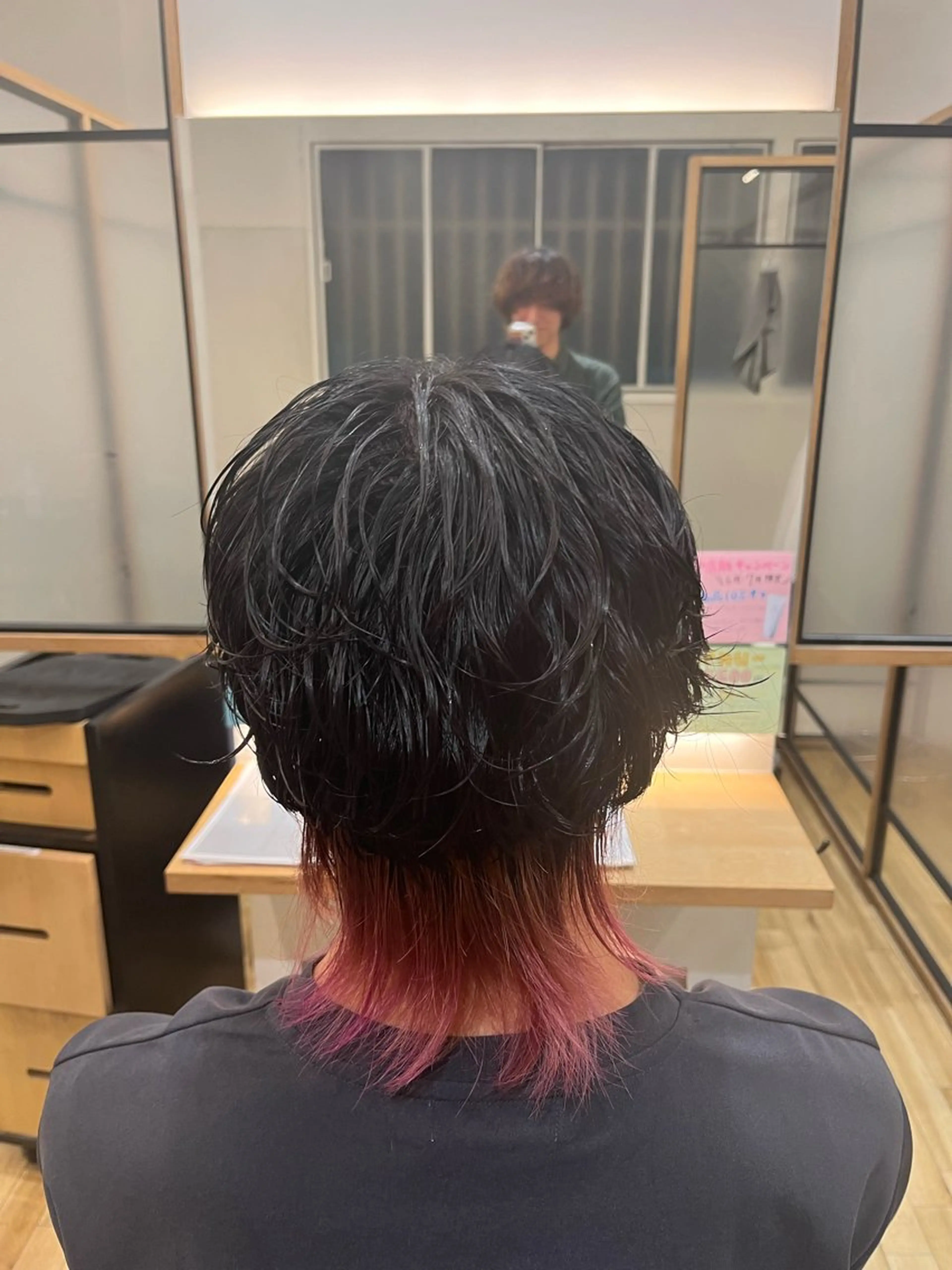 カラー パーマ メンズ ヘアカラー たかしま あさひのヘアスタイル