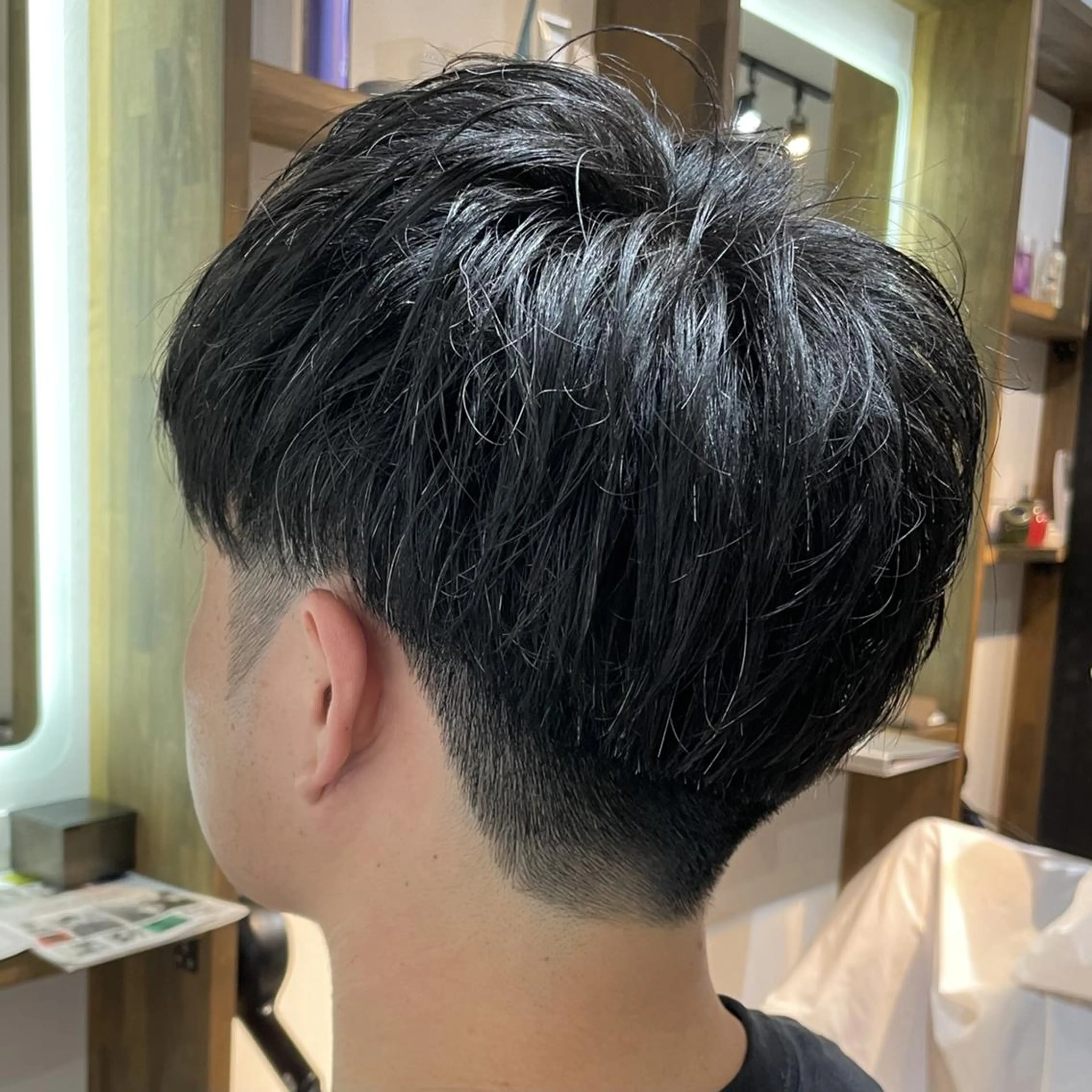 ショート メンズ アップバング ツーブロック カット 名駅Private Salon　Noaのヘアスタイル