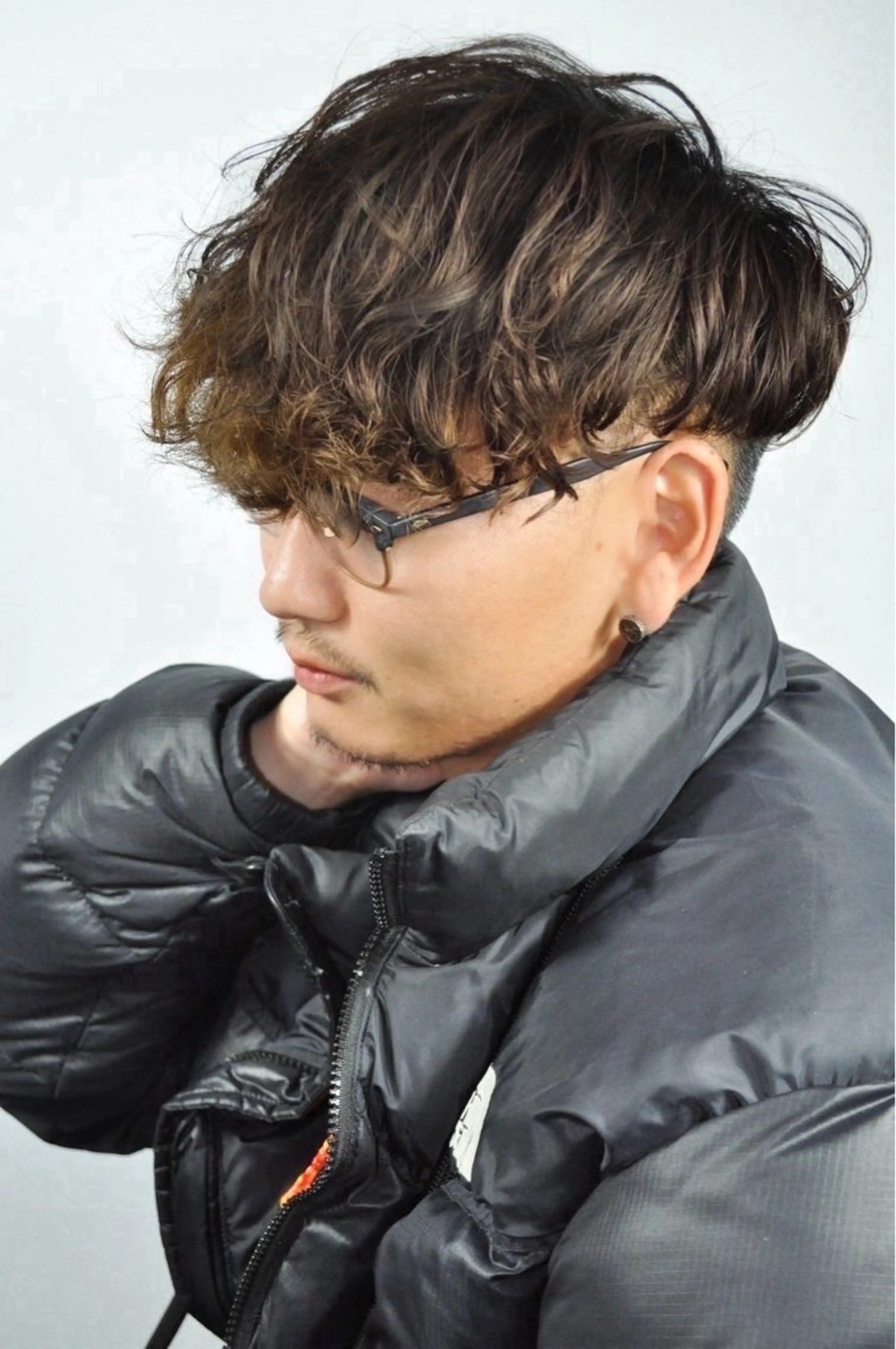 ミディアム パーマ メンズ 理容シャイニー　中里店所属・櫻井 亮汰のヘアスタイル