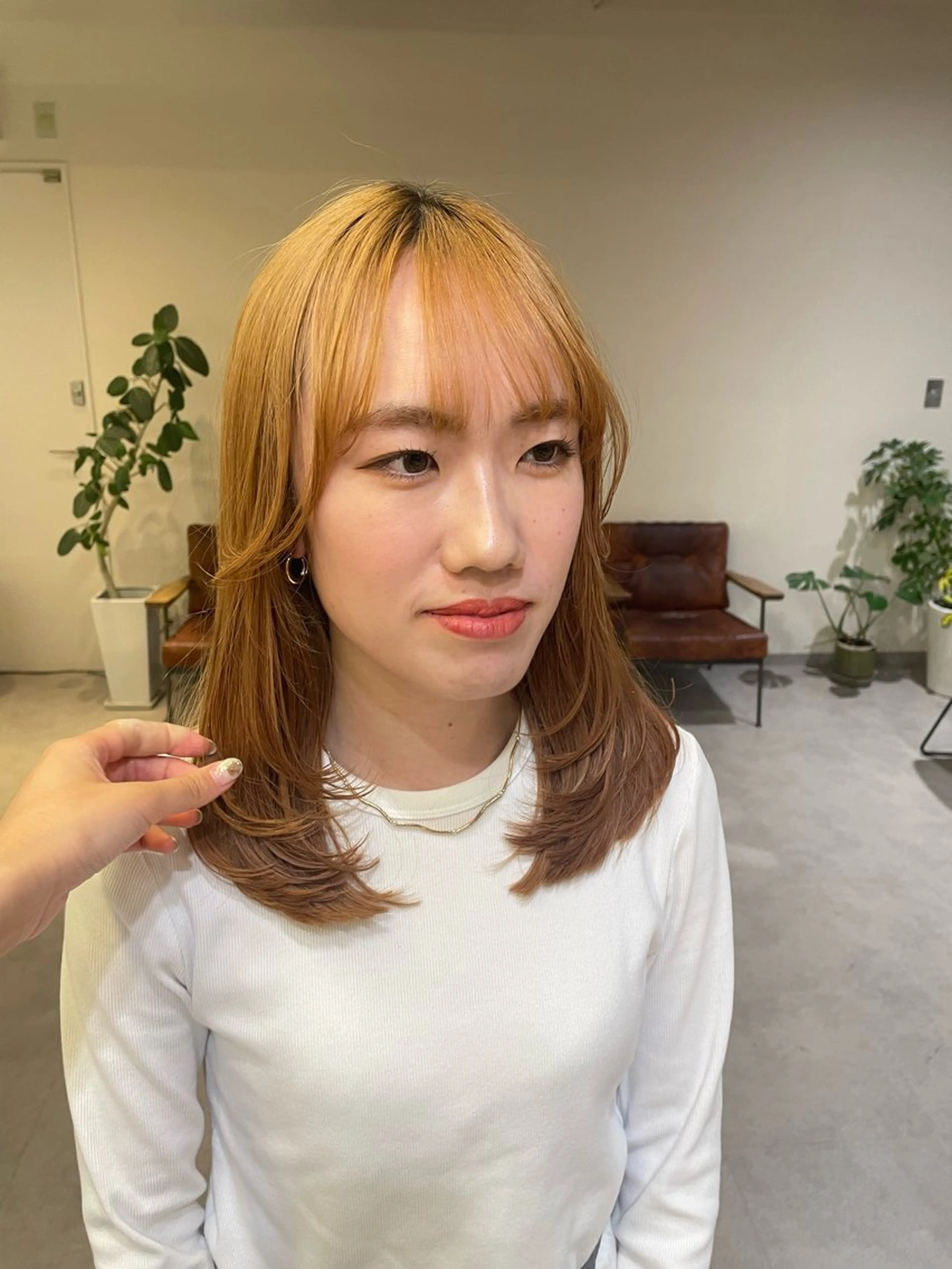 セミロング レイヤーカット MASHU chayamachi店所属・【梅田美容室】 似合わせカット サヤのヘアスタイル