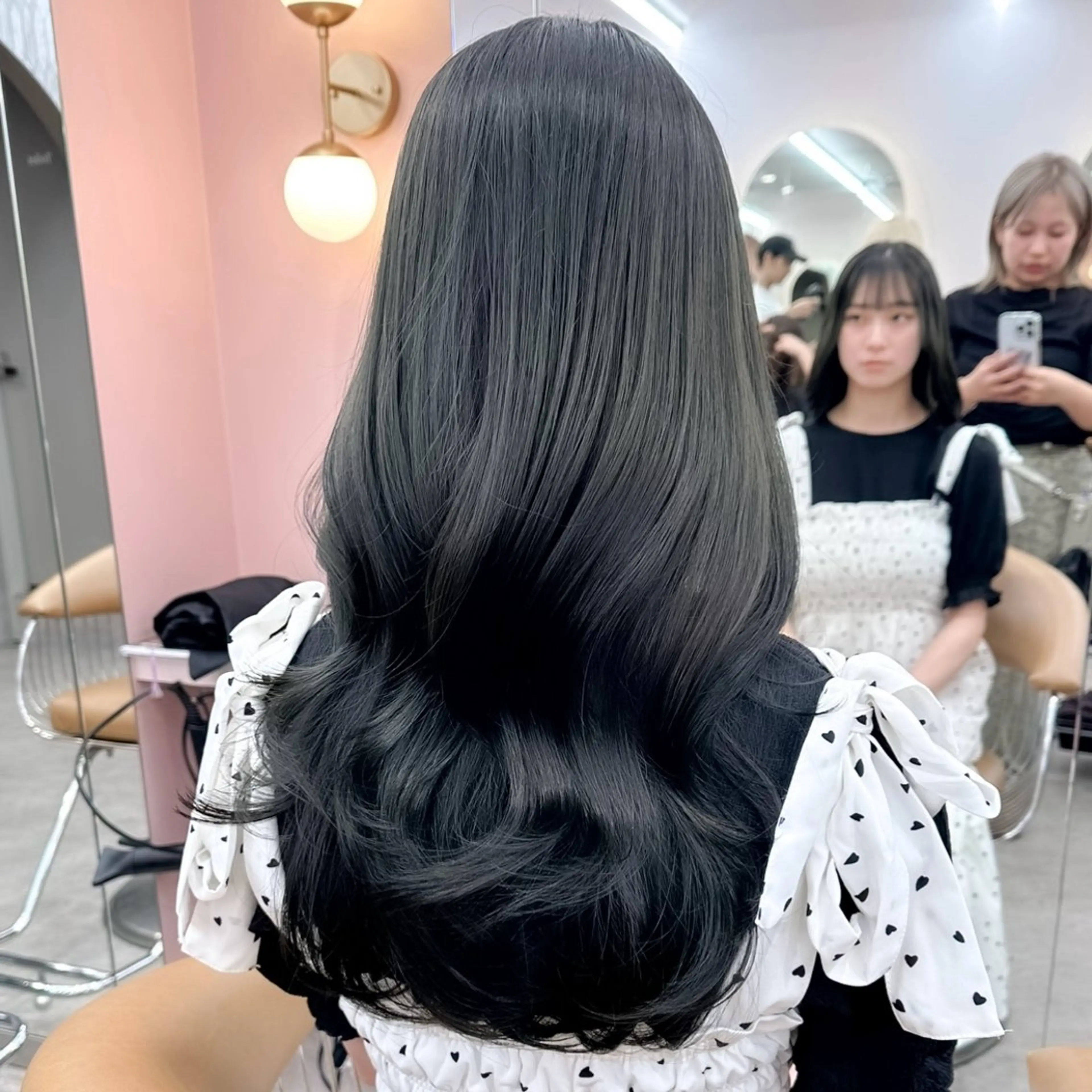 ロング カット ヘアカラー トリートメント 縮毛矯正/韓国ヘア /レイヤー🎀ミズキのヘアスタイル