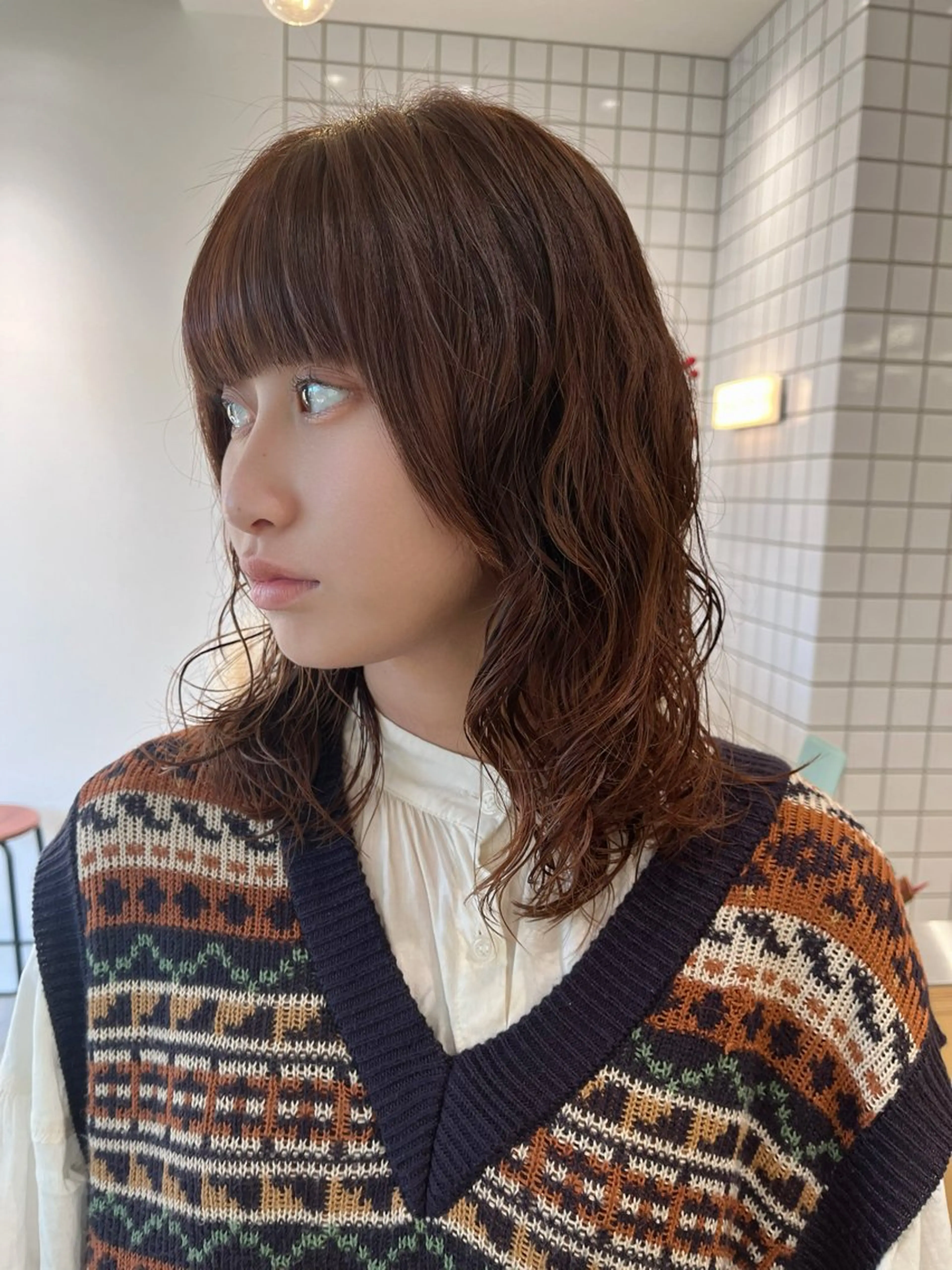 ミディアム パーマ ミディアムパーマ ストレートパーマ カット パーマ 原宿パーマ kazuのヘアスタイル