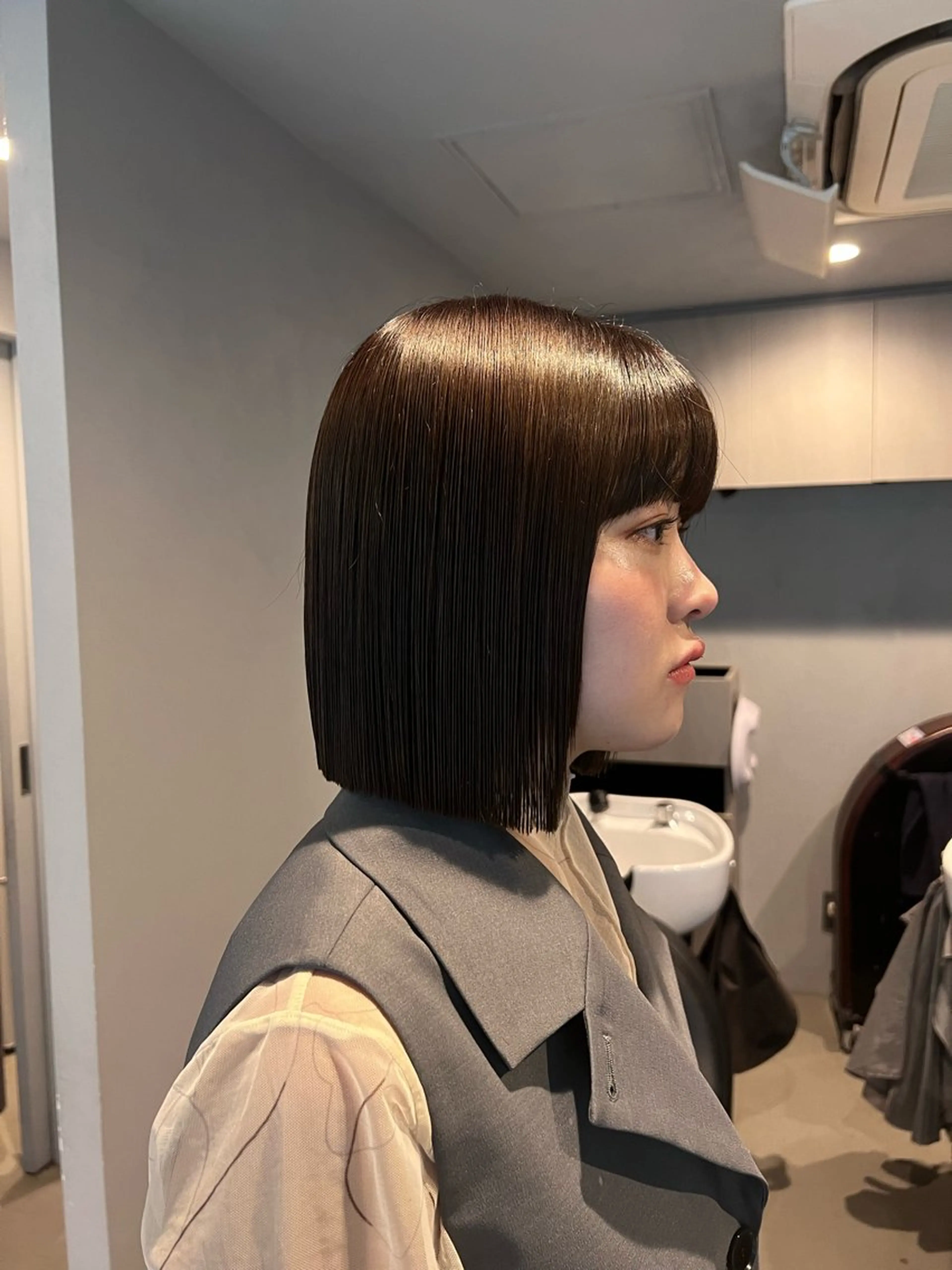 ショート ボブ カット ヘアカラー トリートメント デジタルパーマ /神野楓のヘアスタイル