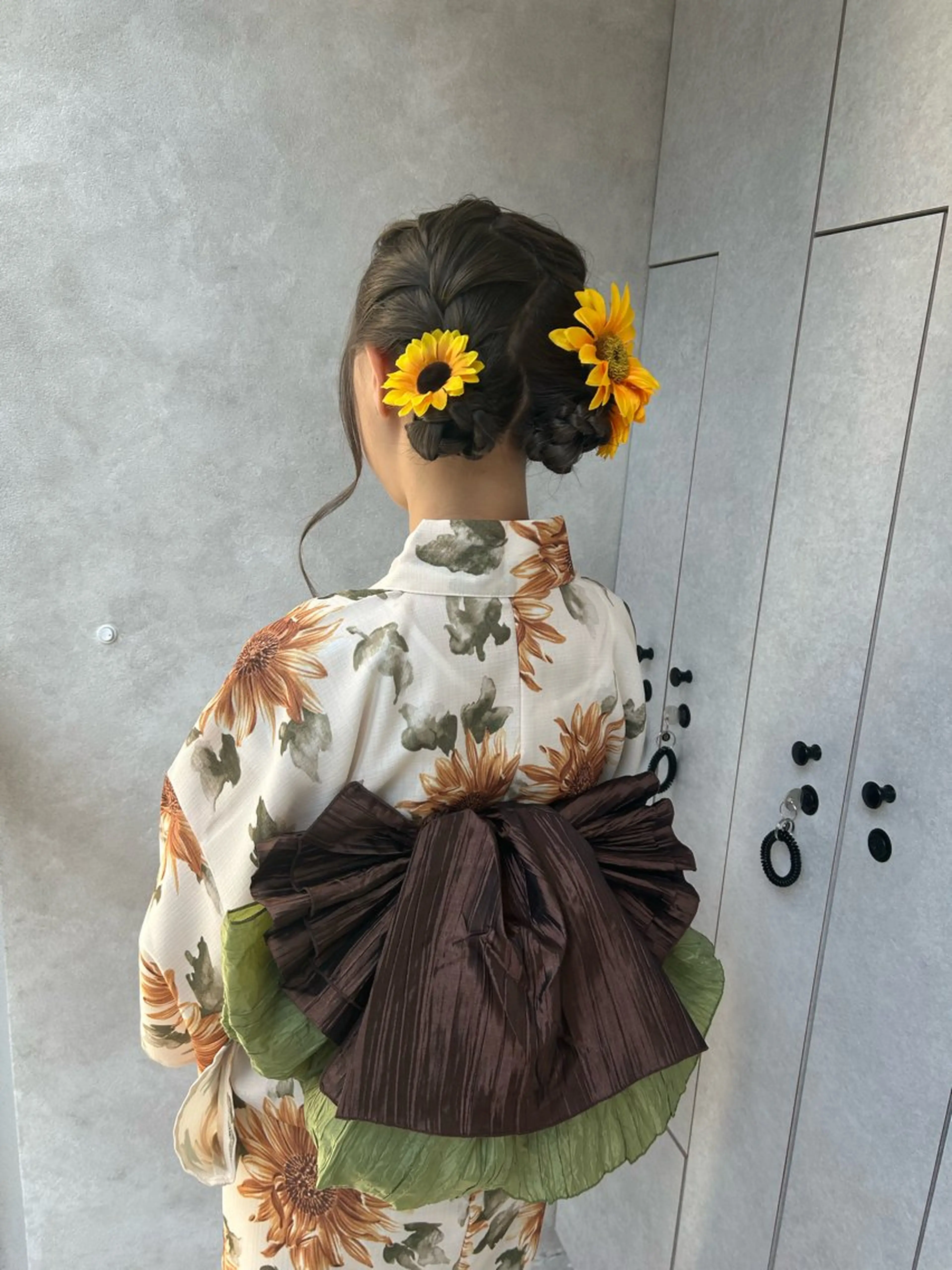 浴衣の着付け＋ヘアセット🎀（アレンジ帯Ｖｅｒ．）の写真