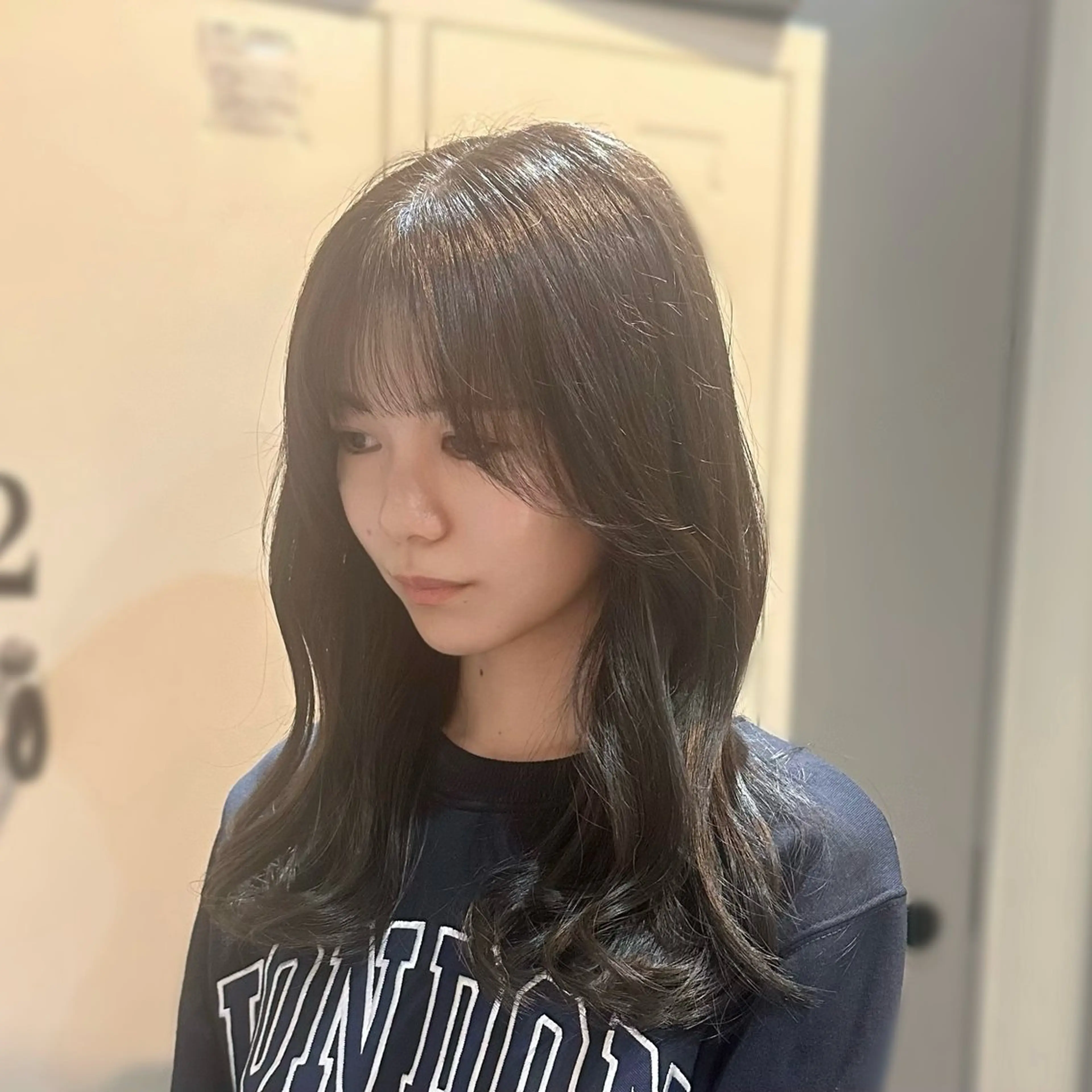 ロング カラー ヘアアレンジ グレージュ オリーブグレージュ オリーブグレー シンプルでちゃんと 特別🎀✨mihoのヘアスタイル