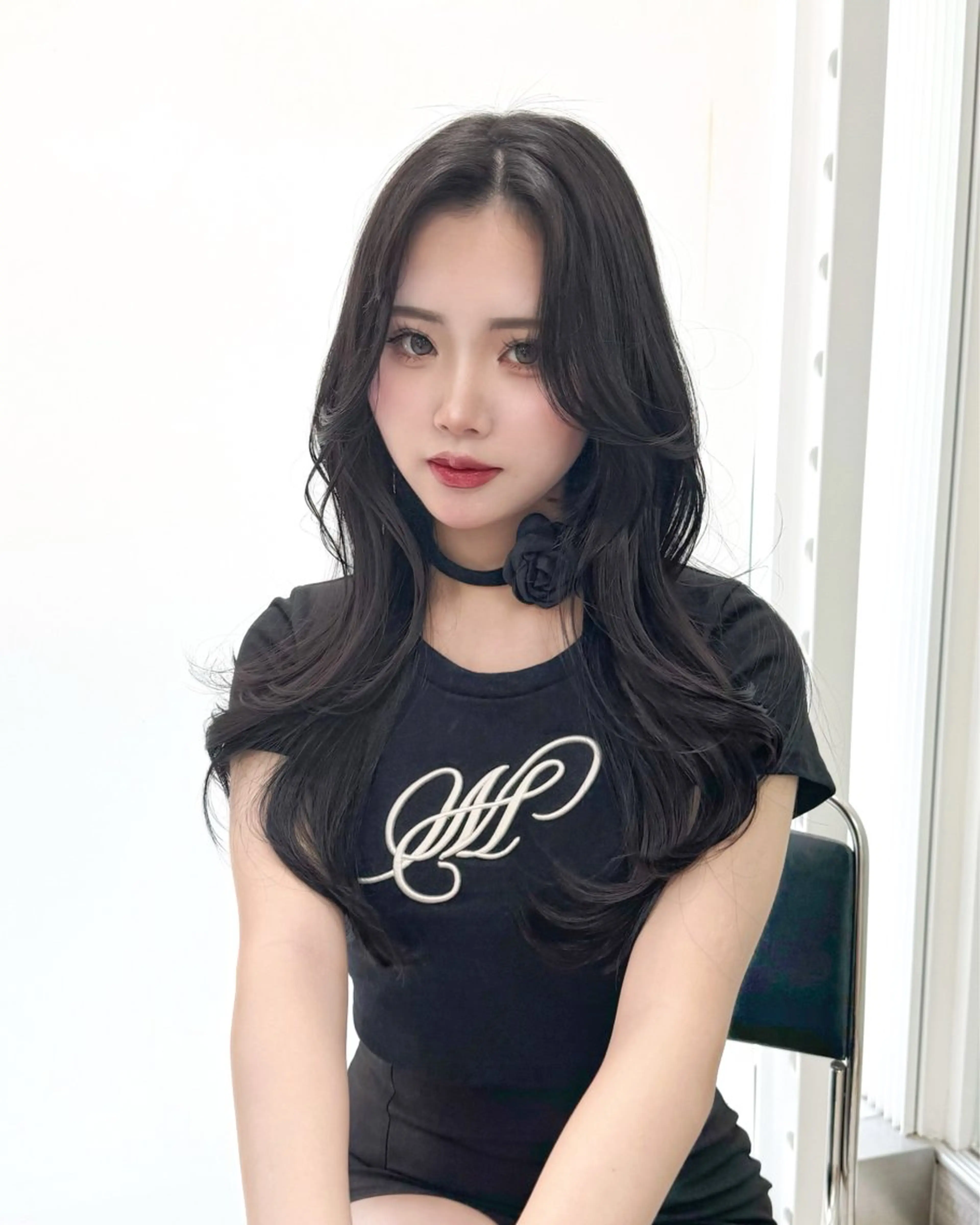 ロング カラー ハッシュカット ヨシンモリ 韓国風ヘア レイヤーカット ワンホンレイヤー 大人っぽ韓国レディ レイヤー🤍RIKUのヘアスタイル