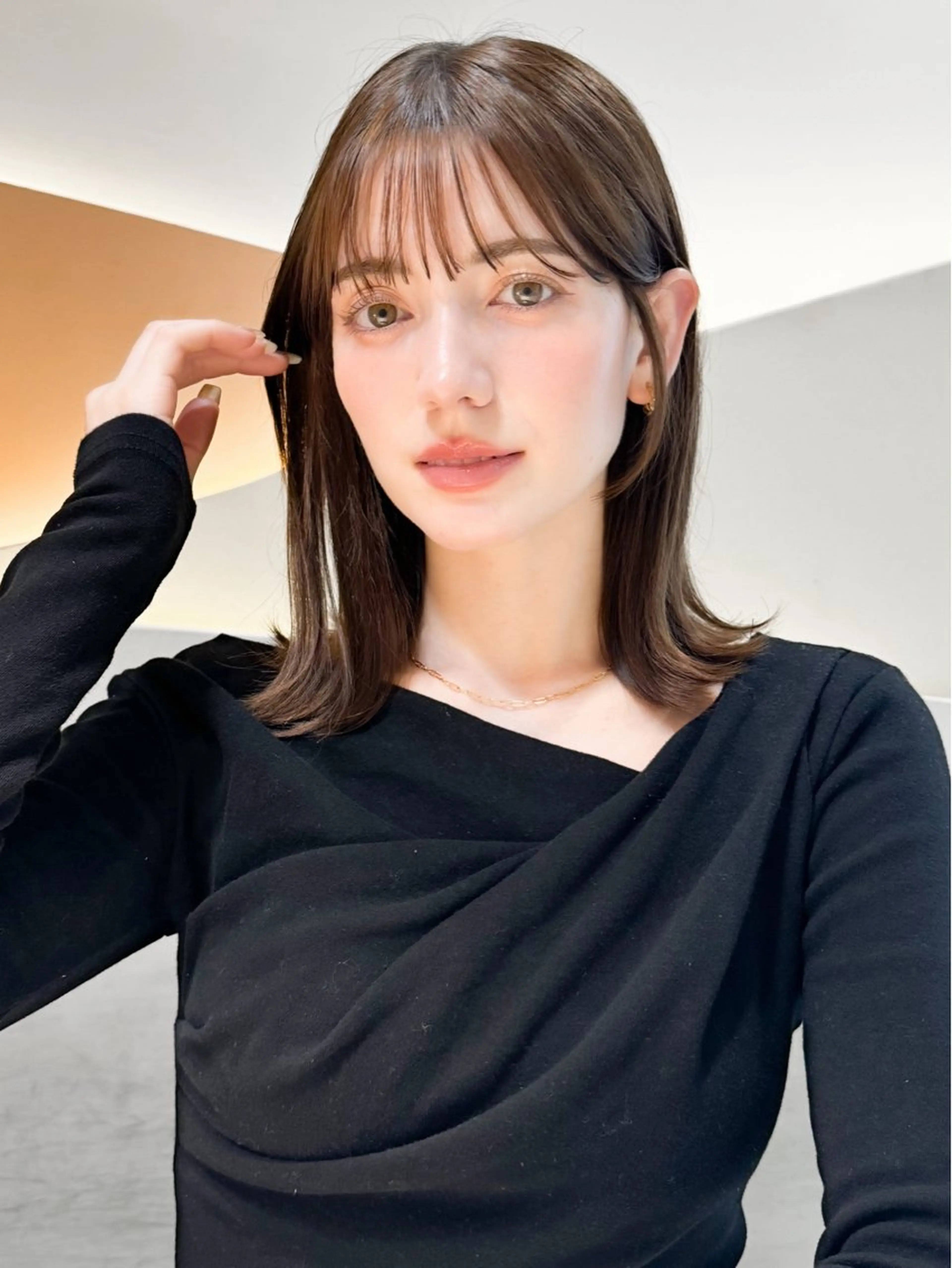 ミディアム 韓国アイドルヘア🤍 nanako🦋のヘアスタイル