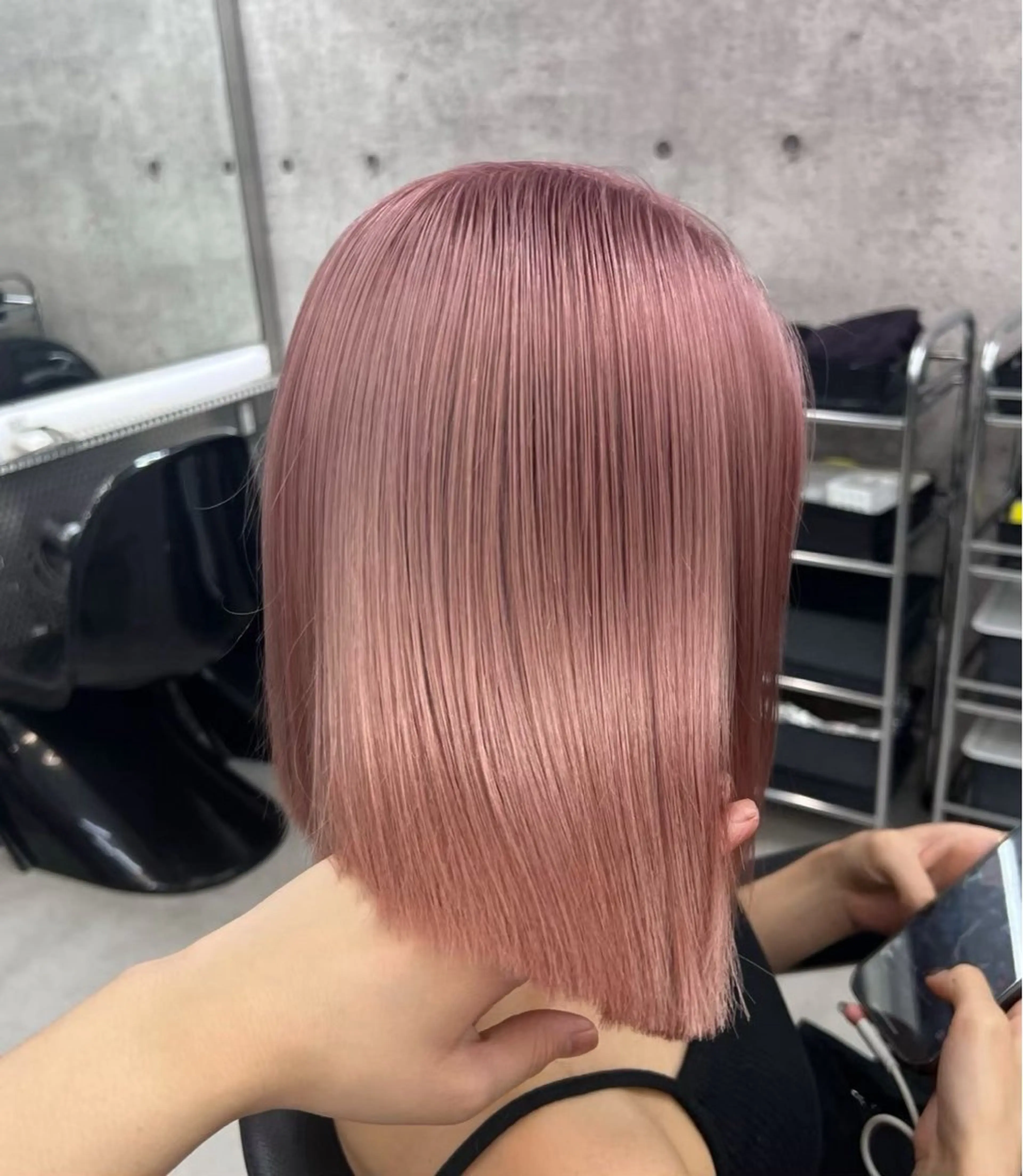 ミディアム トリートメント HARUKA ハイトーンのヘアスタイル