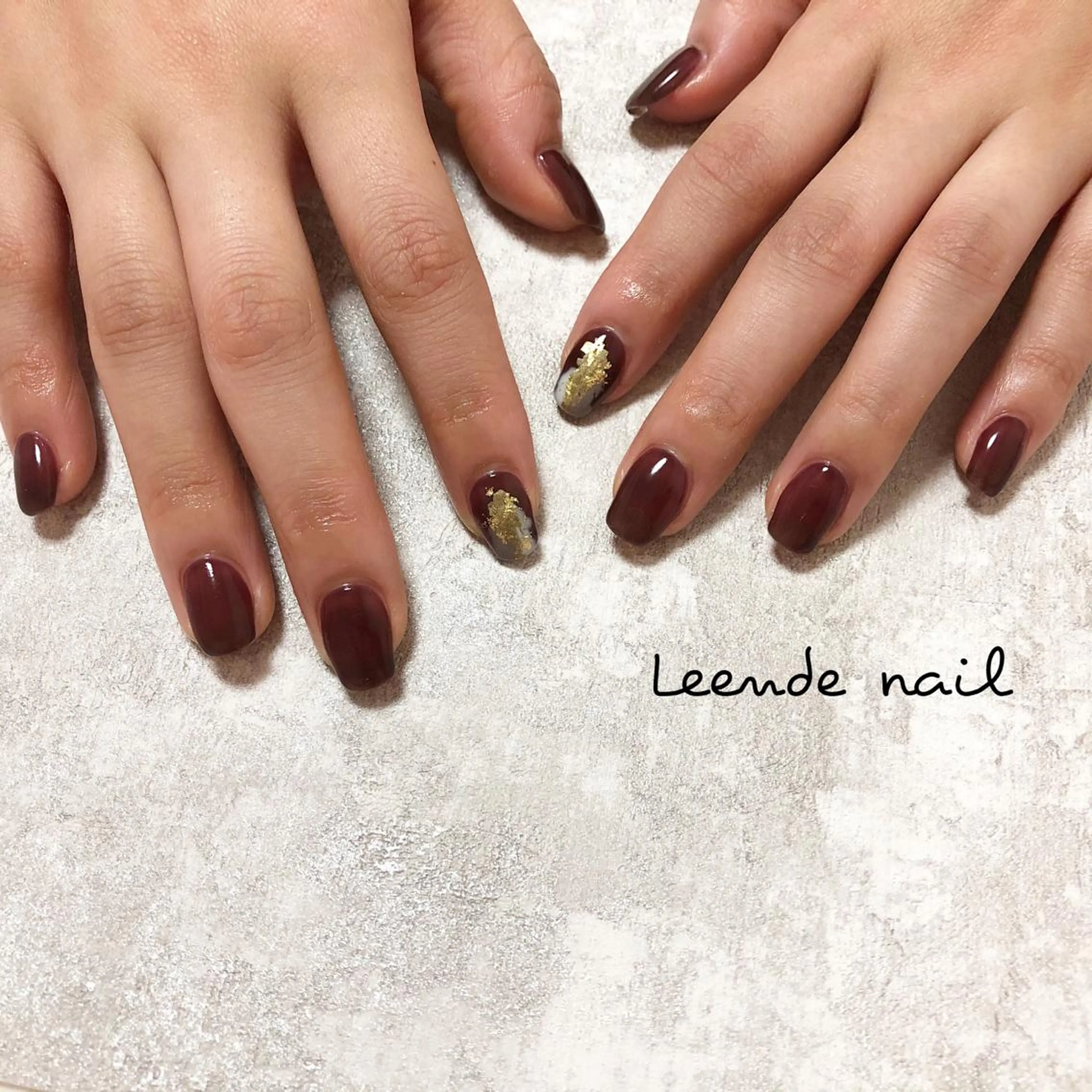 ネイル べっ甲ネイル ニュアンスネイル Leendenail 【リエンダネイル】のネイルデザイン
