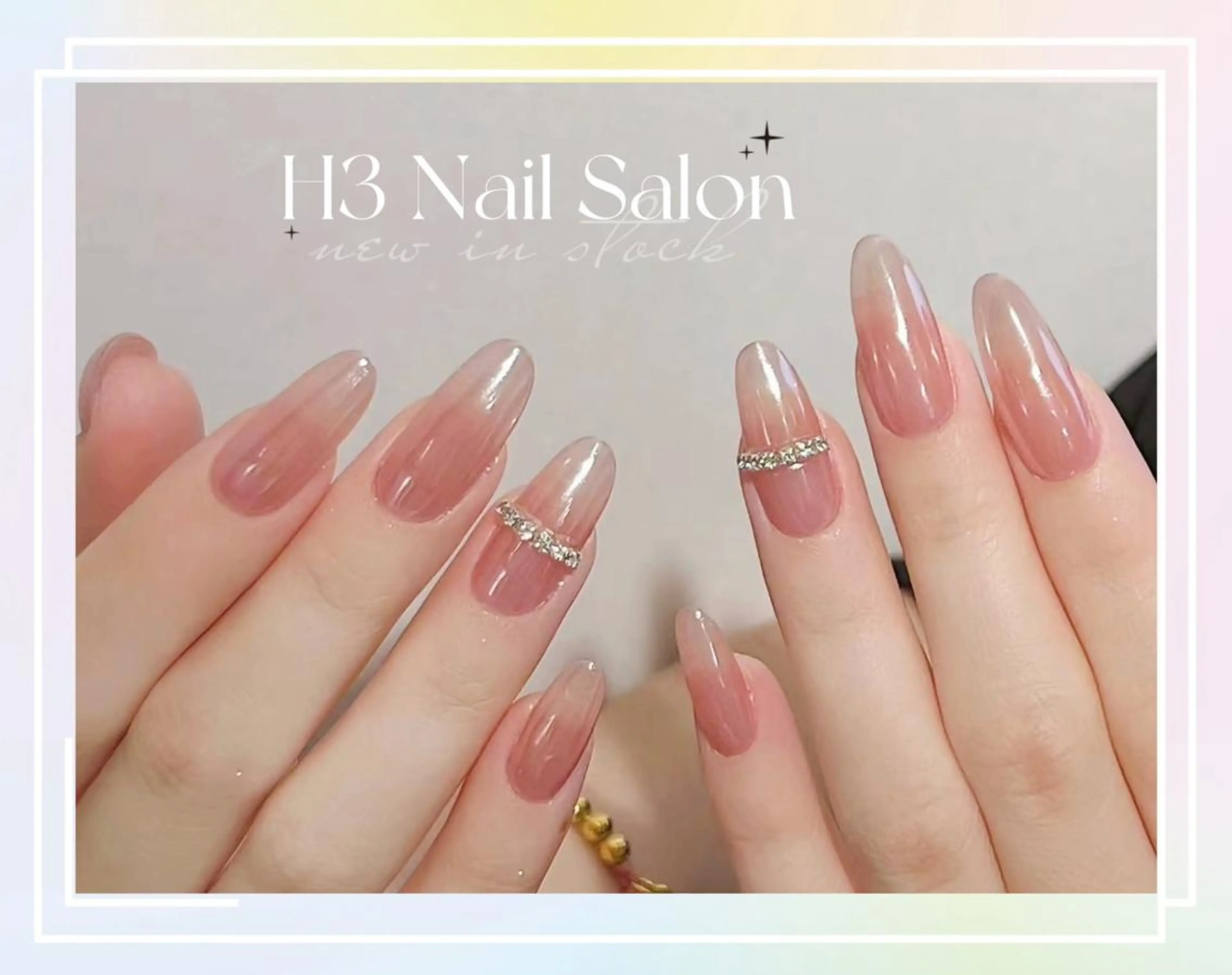 ミディアム Dione Nail 長さだし モデル募集のネイルデザイン