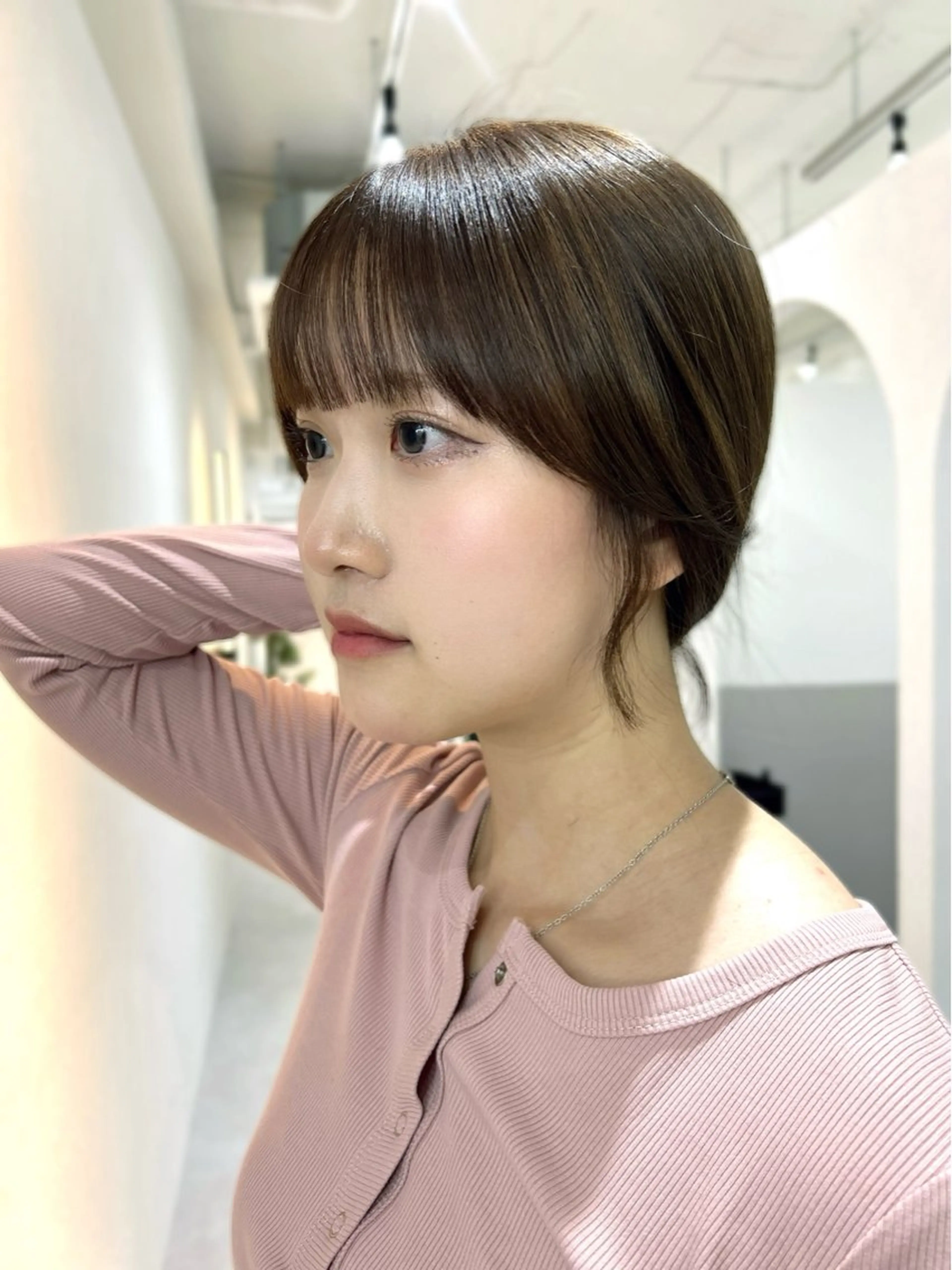 ミディアム カット 縮毛矯正 トリートメント ふわっとレイヤー‪☆ 菅原 千鶴のヘアスタイル