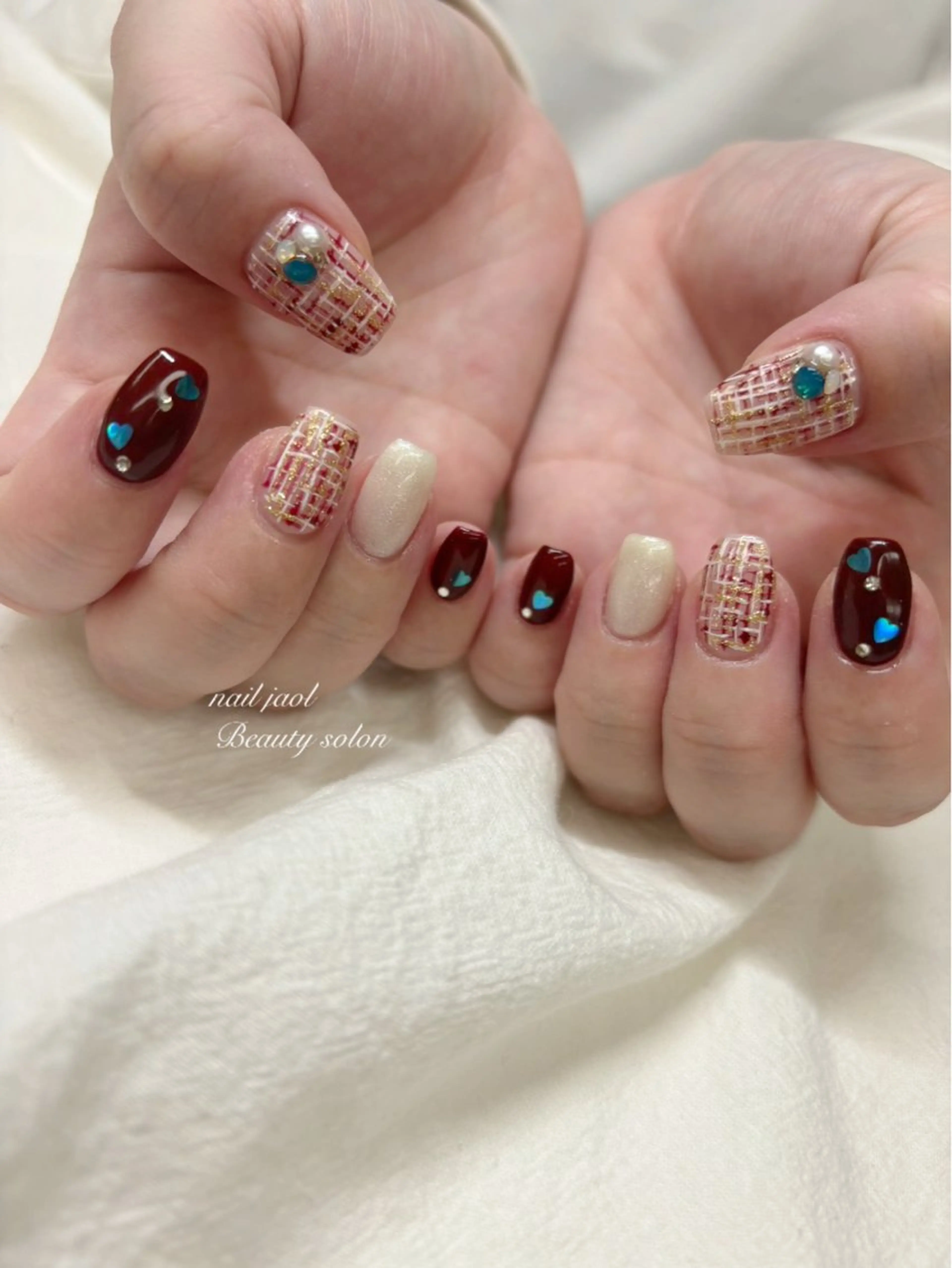 ミディアム 韓国風ヘア クリスマス nail jaol池袋店所属・ネイルJaol 池袋のネイルデザイン