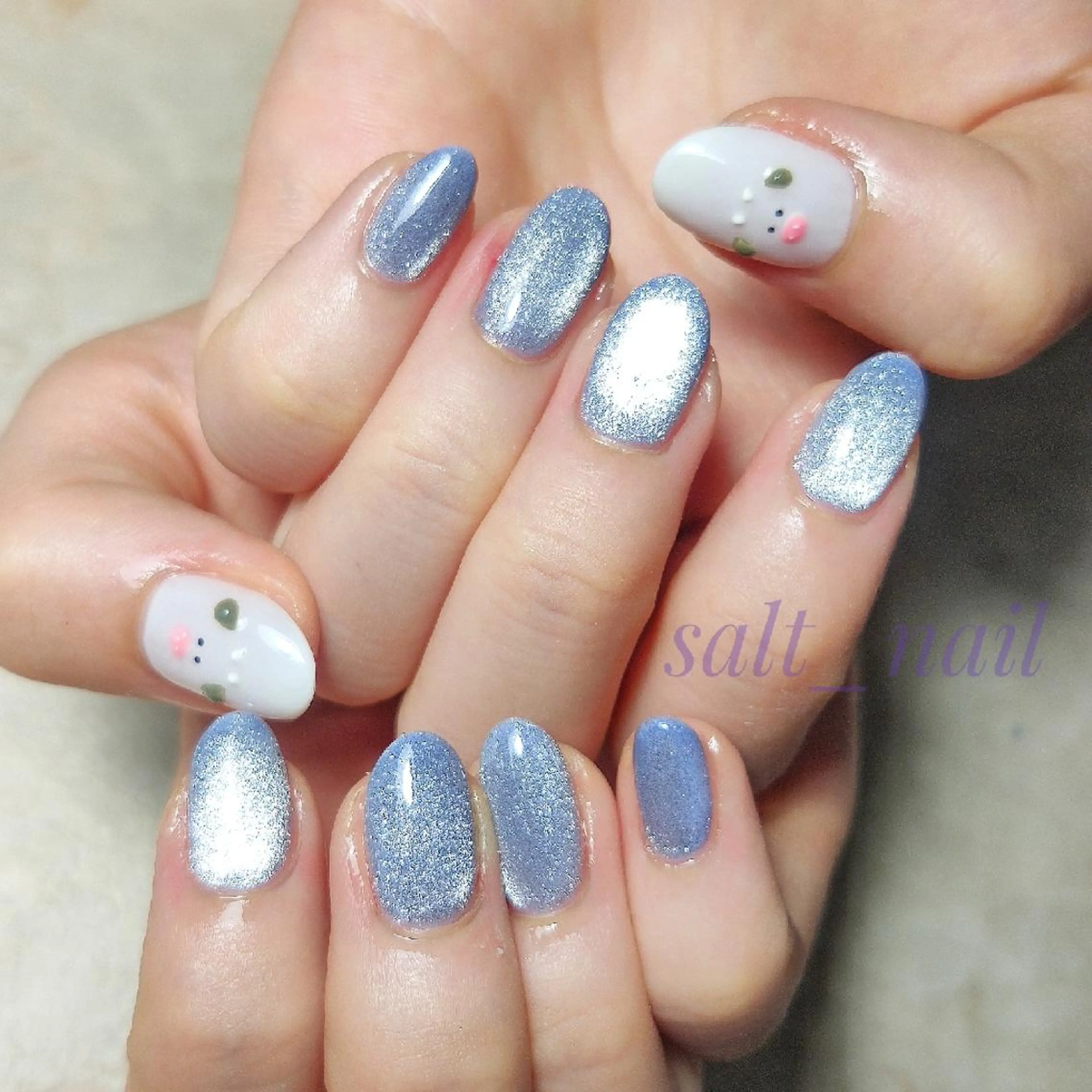 ネイル アートネイル マグネットネイル ハンドネイル 個人サロン saltnailのネイルデザイン