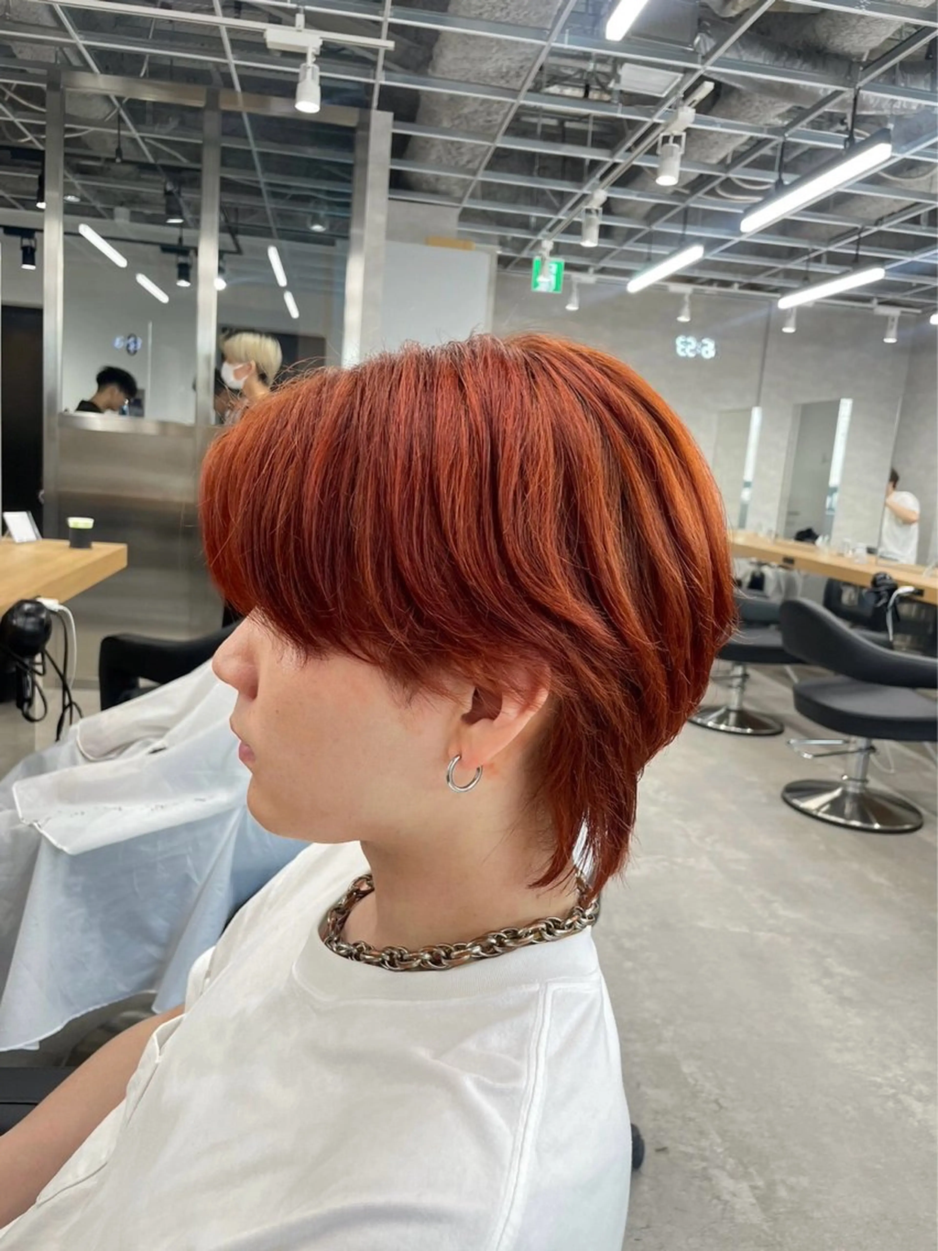 ショート カラー メンズ メンズブリーチ ブリーチ オレンジ 【メンズ特化】 サエキカズマのヘアスタイル