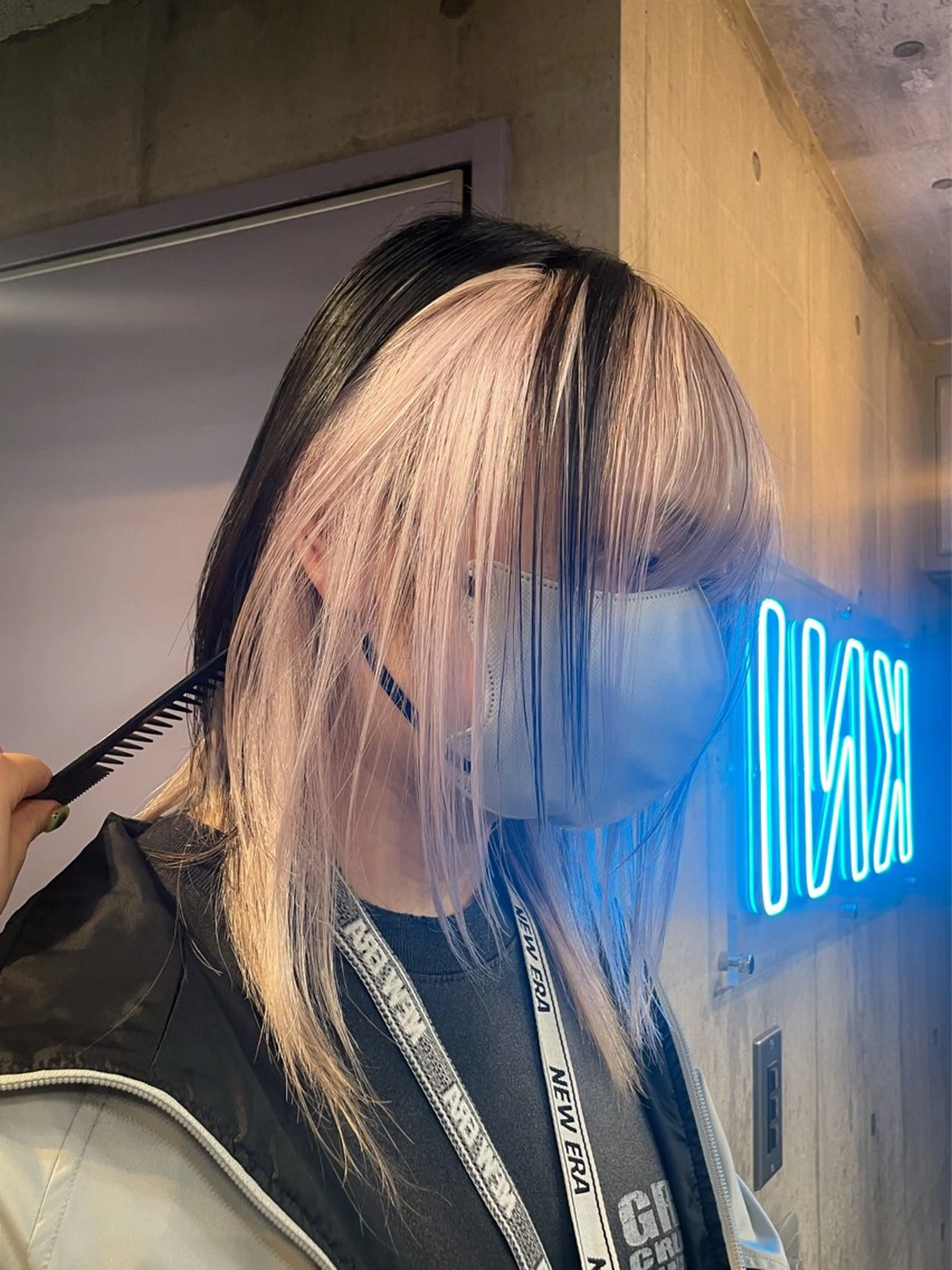 ミディアム ヘアカラー ハイトーン/ブリーチ /ウルフ⛓️MAKIのヘアスタイル