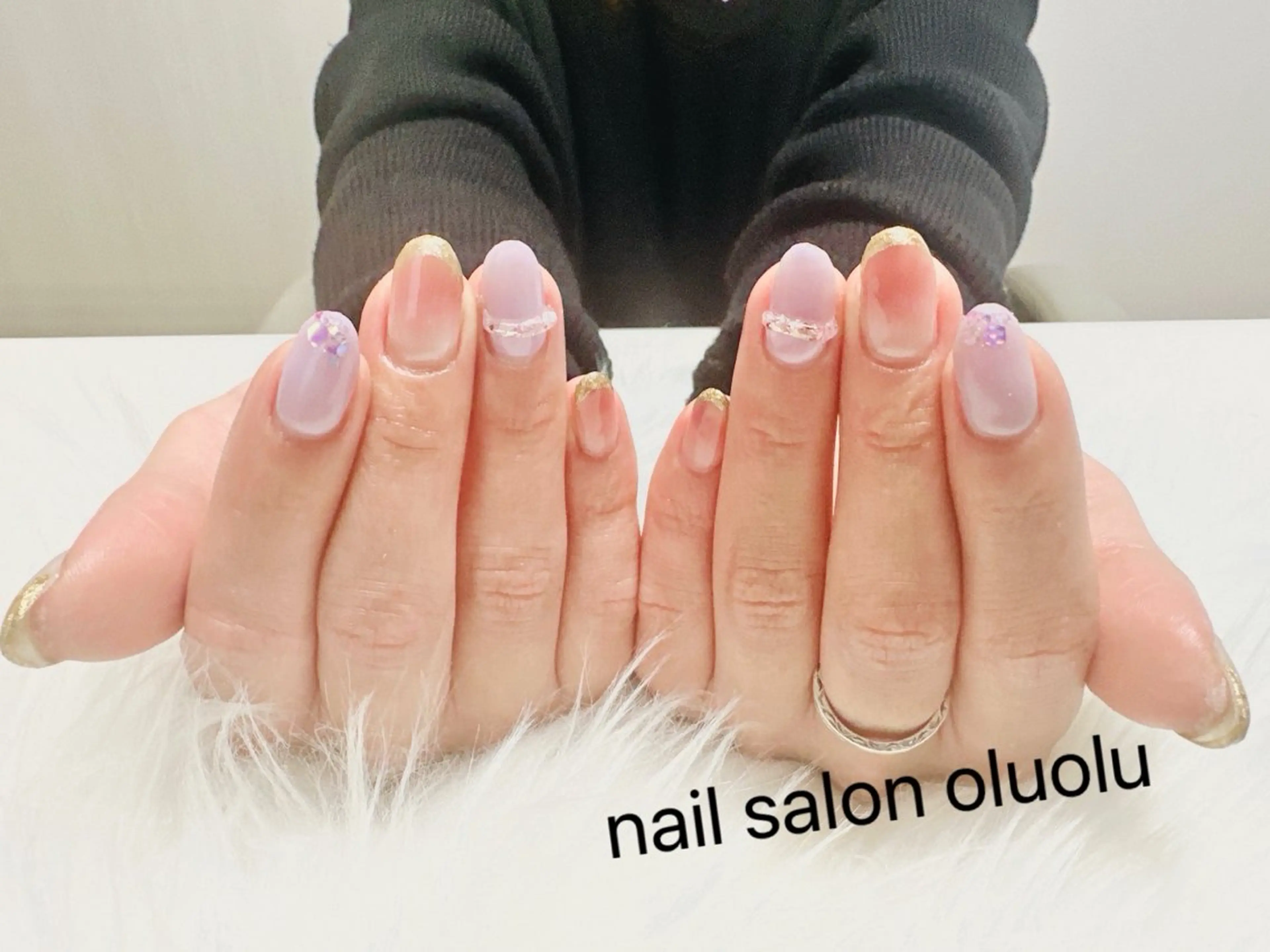 ネイル アートネイル 春ネイル nailsalon oluoluのネイルデザイン
