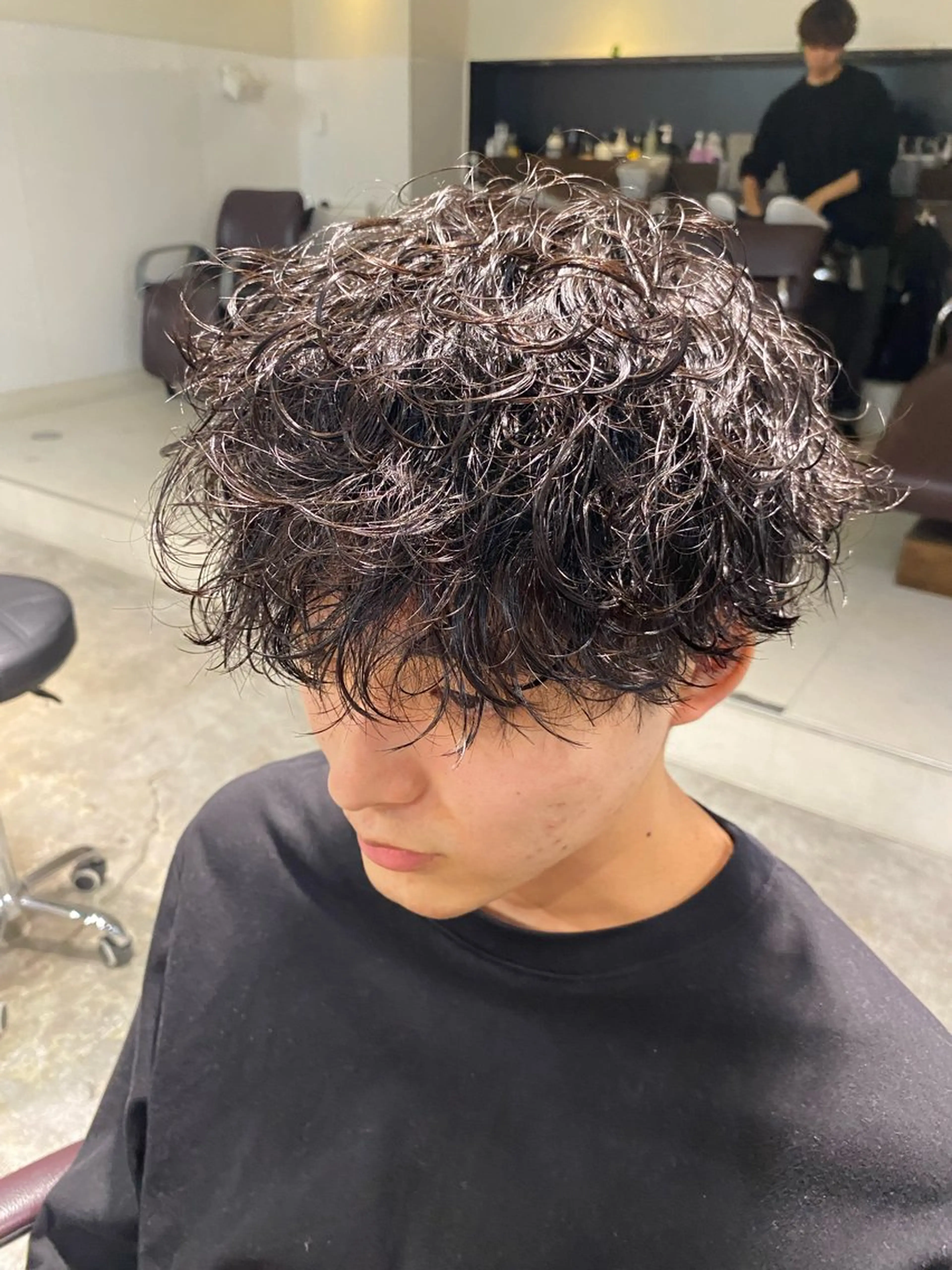 パーマ メンズ カット パーマ パーマ特化/海外風 パーマフェザー/真生のヘアスタイル