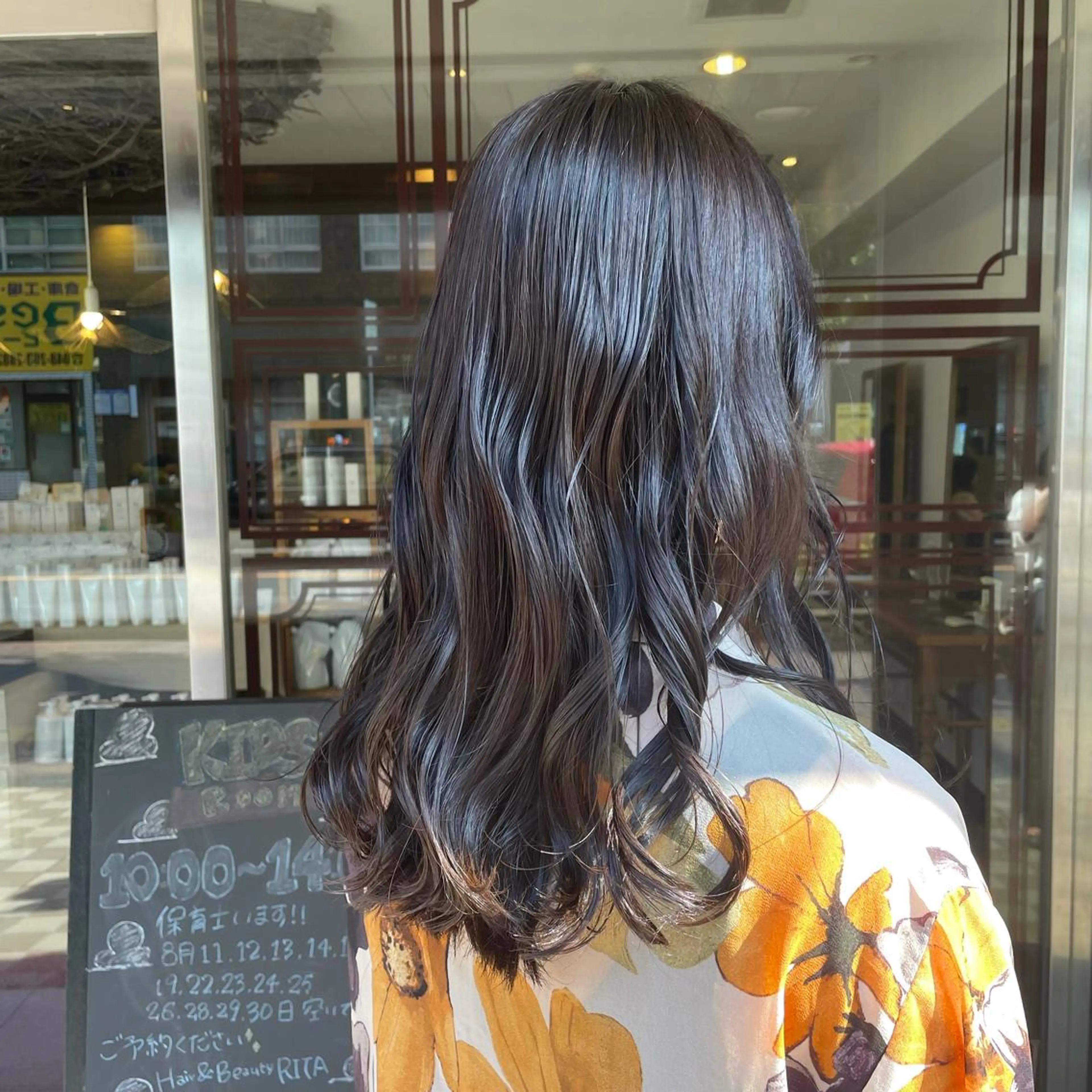 セミロング カラー 透明感カラー グレージュ ふるはし みなのヘアスタイル