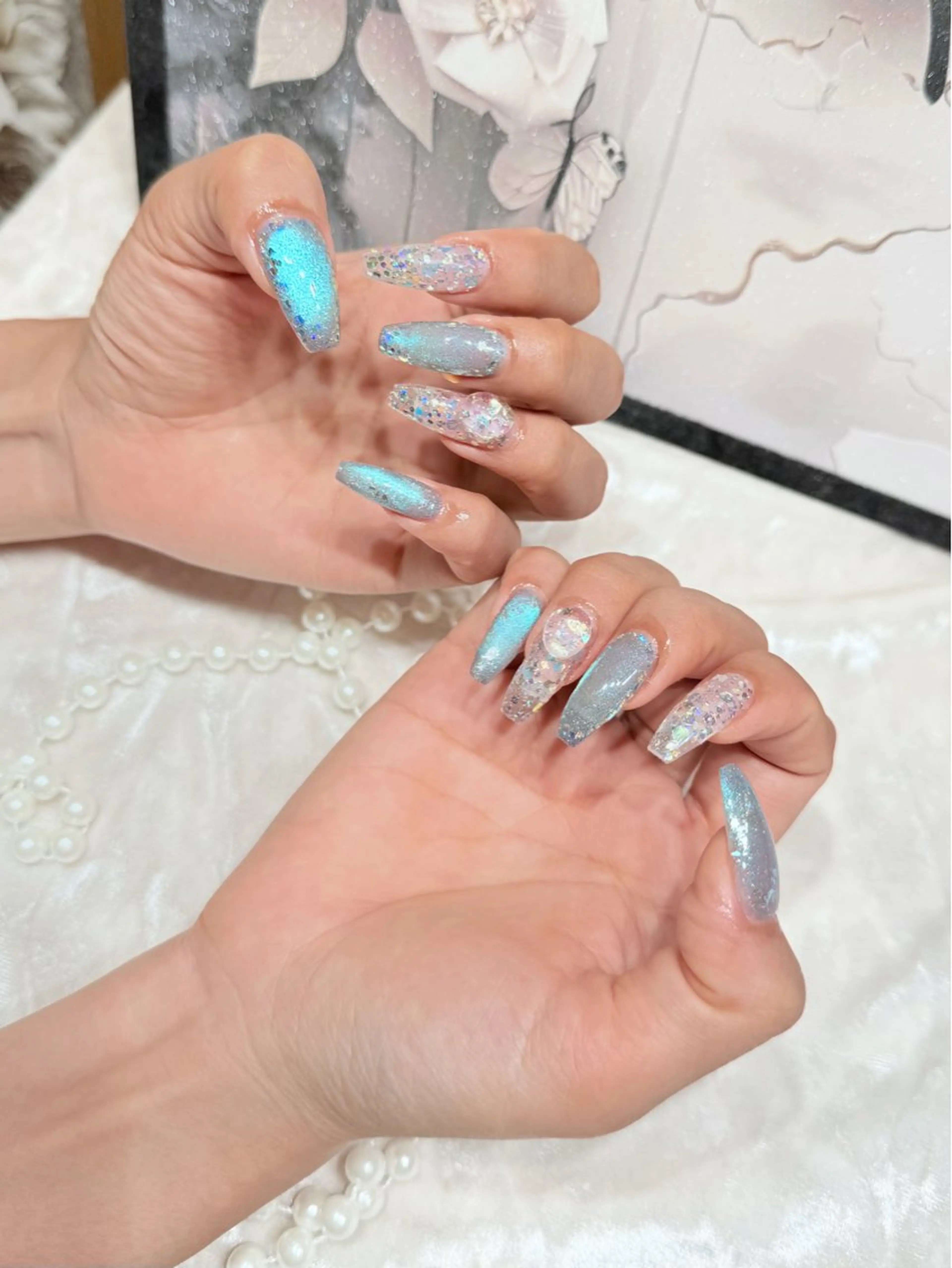 ネイル アートネイル フットネイル ジェルネイル ハート マグネットネイル My nail所属・babarla Nailのネイルデザイン