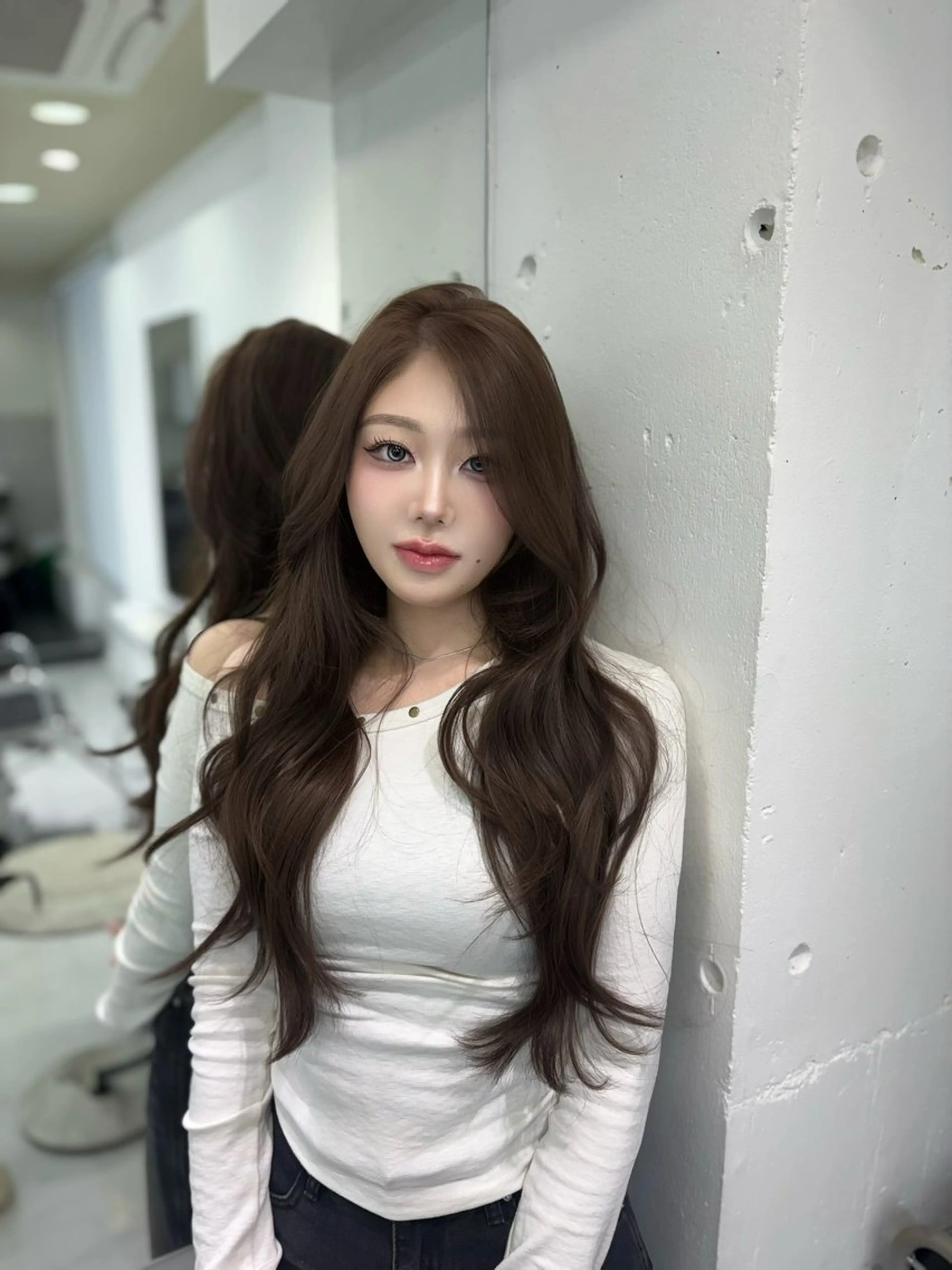 ロング ヘアカラー トリートメント ATRA所属・ワンホン級艶髪 🤍𝑀𝐼𝐻𝑂のヘアスタイル