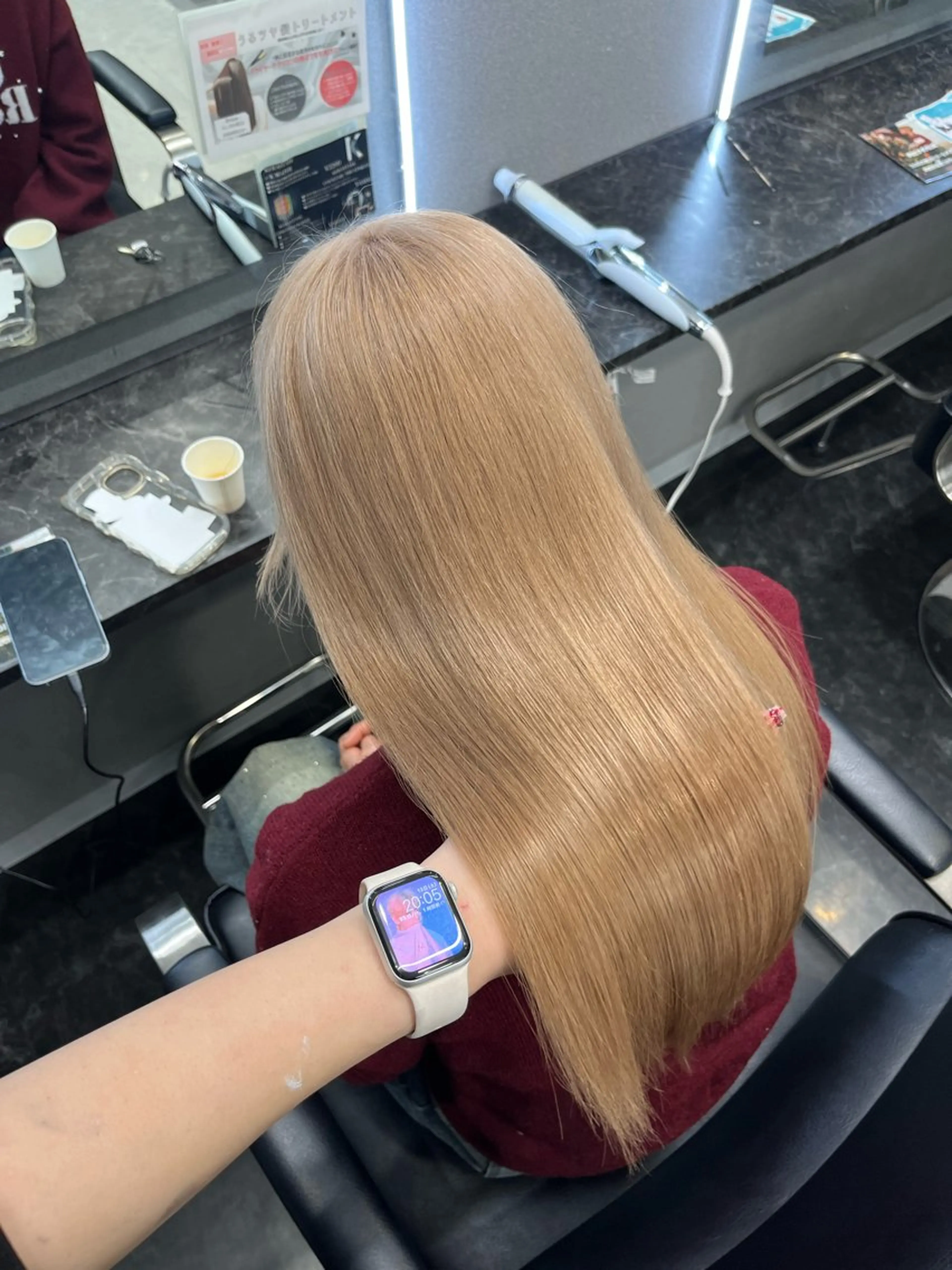 ロング カラー ヘアアレンジ ヘアカラー トリートメント ヘアセット ハイトーン/透明感 髪質改善/rinaのヘアスタイル