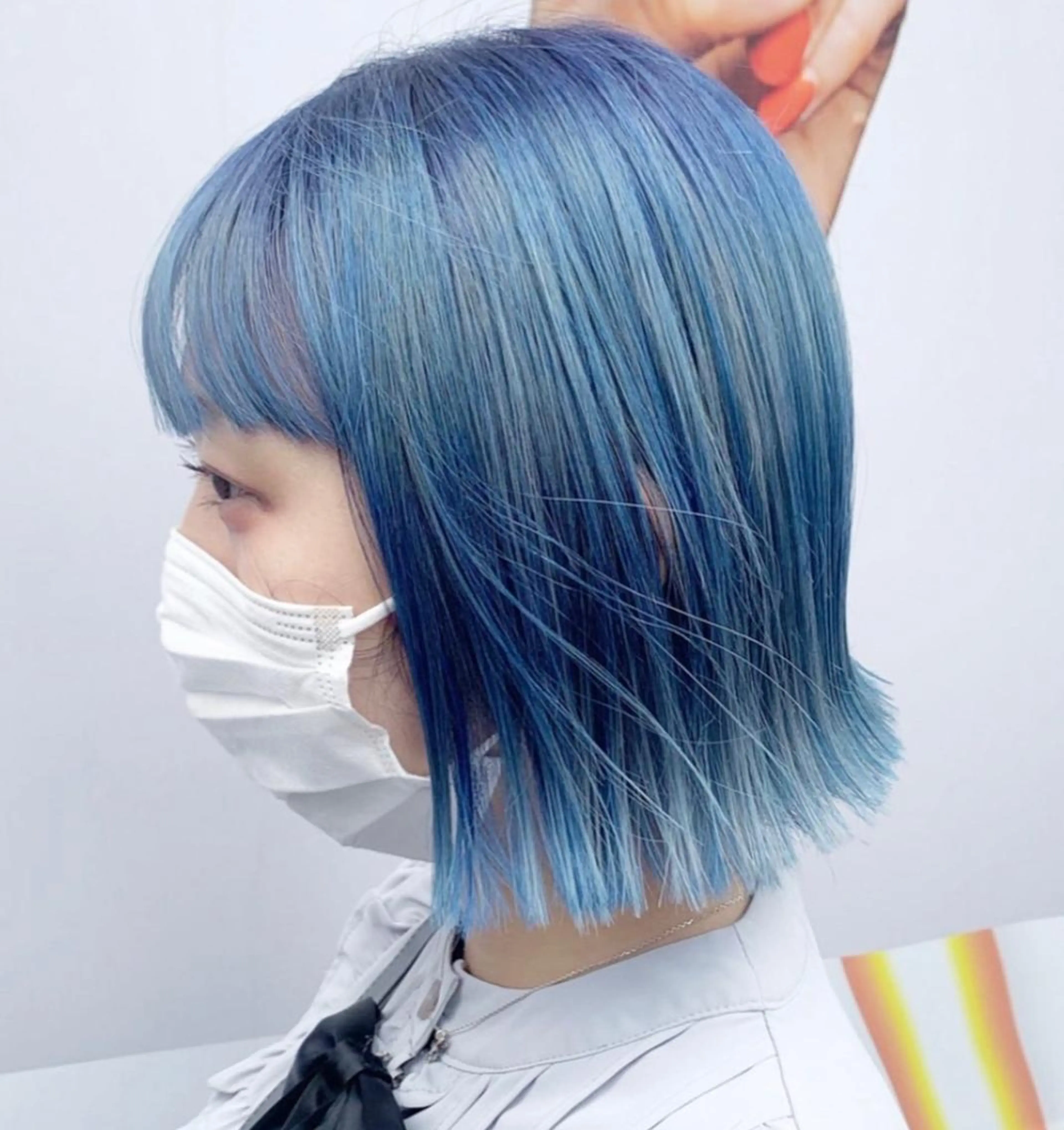 セミロング カラー ヘアアレンジ ブリーチ ヘアカラー ピンクカラー🩷 ヘアセットＮＯ.1のヘアスタイル