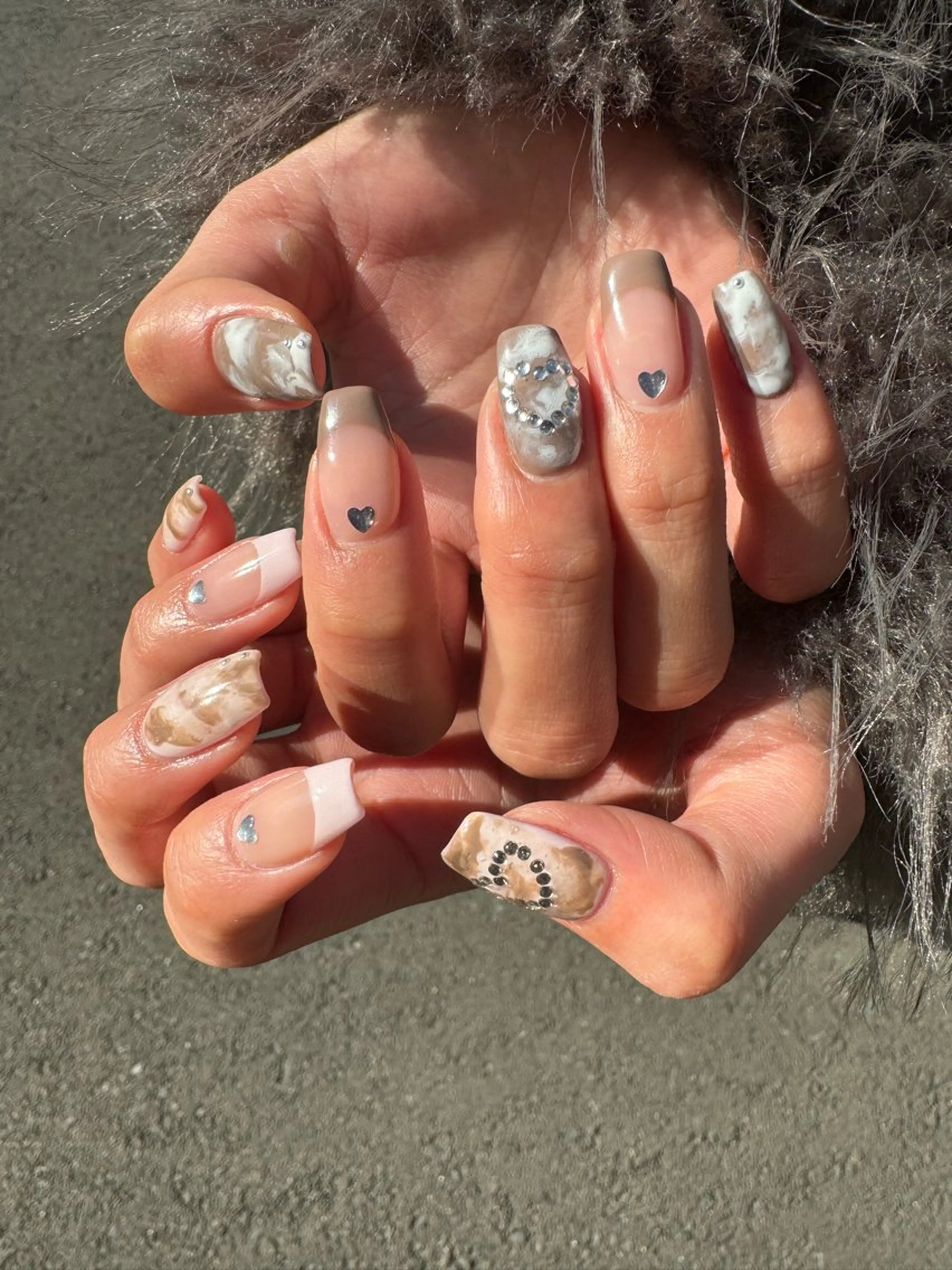 ネイル アートネイル フレンチネイル 韓国ネイル マグネットネイル 持ち込み MH_ Nailのネイルデザイン