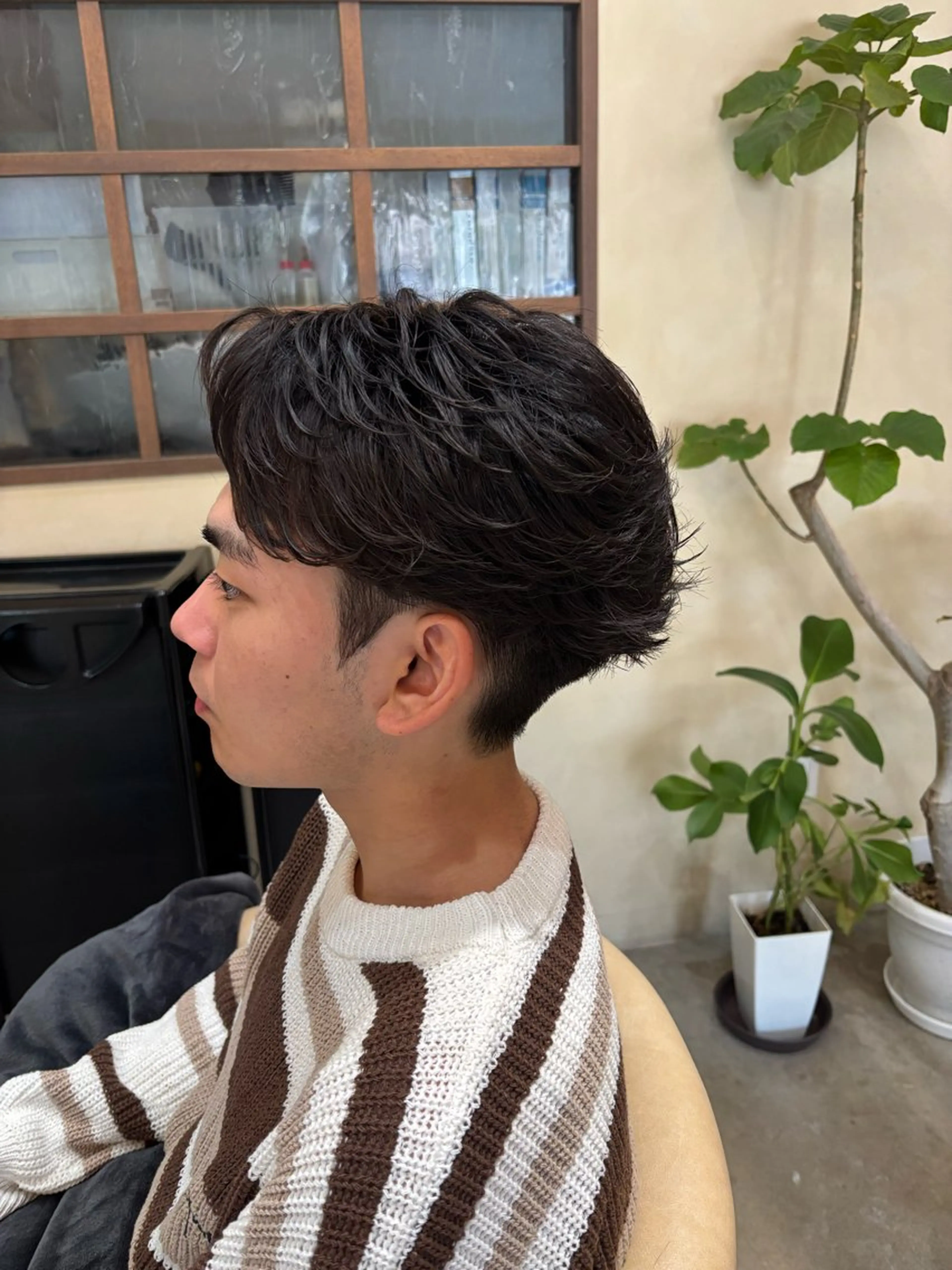 ショート メンズ カット パーマ 鹿児島 TSUBASAのヘアスタイル