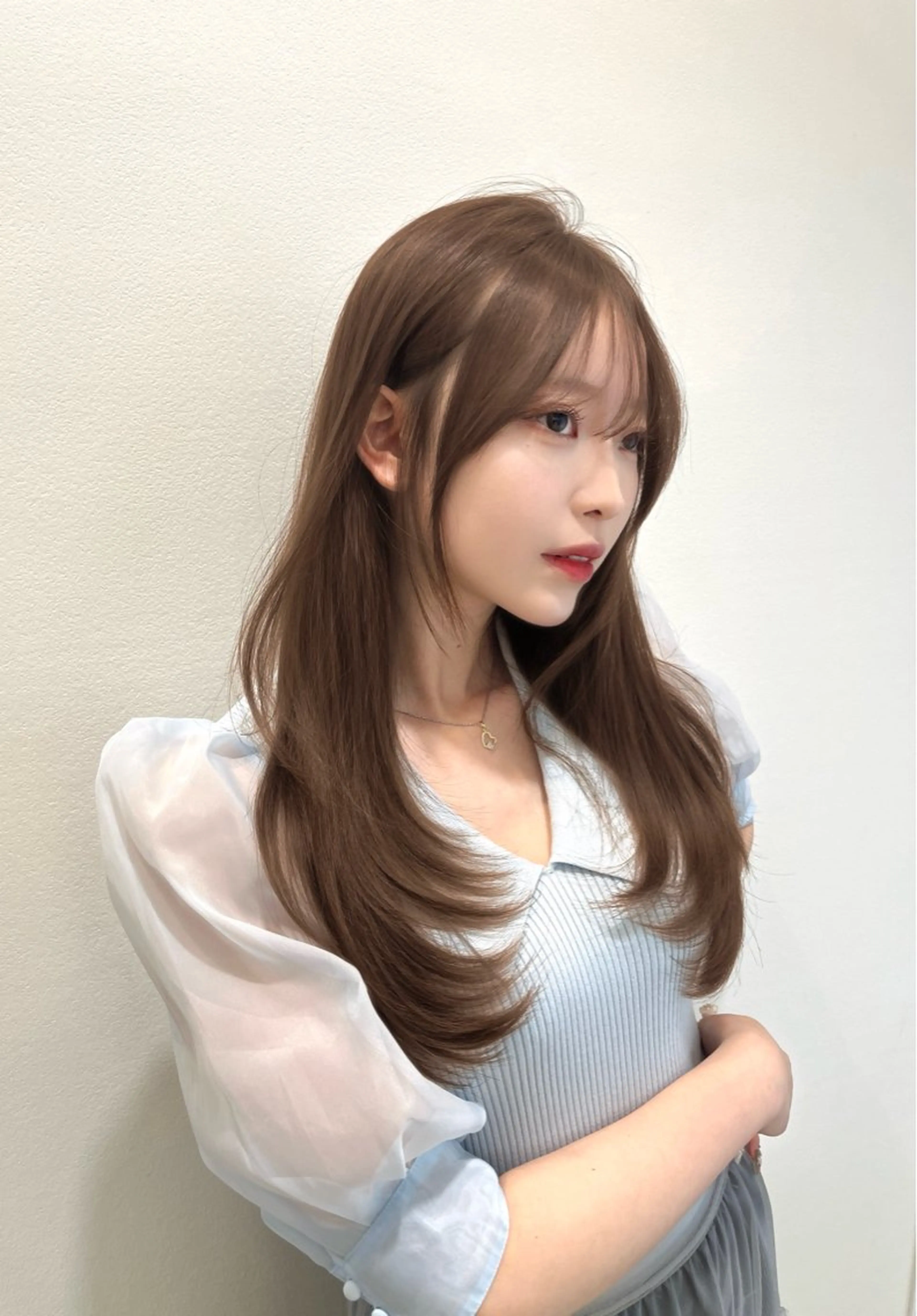 ロング レイヤーカット 🤎大人かわいい🤎 韓国レイヤー🤎力丸のヘアスタイル