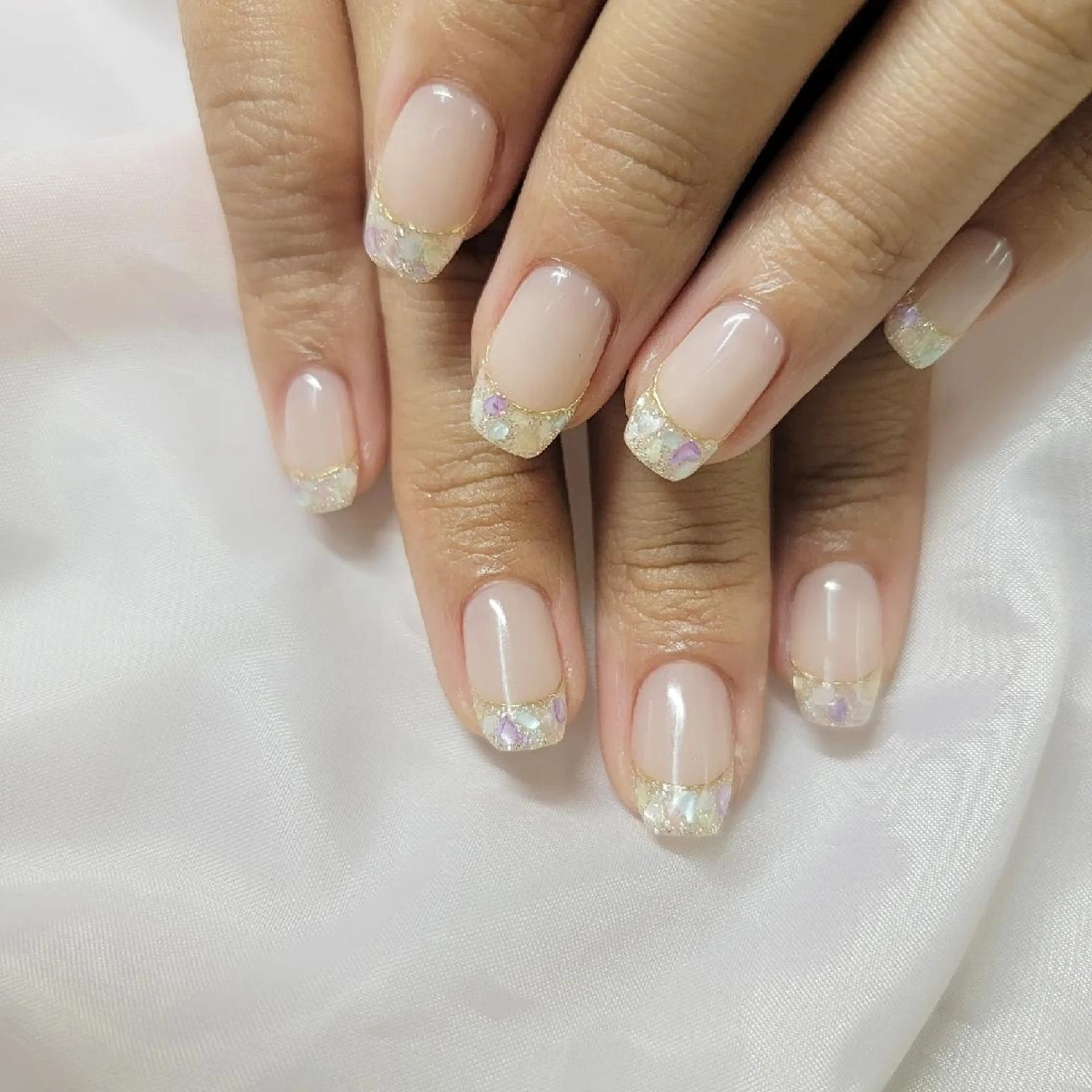 ネイル フレンチネイル ハンドネイル みよし市 nail salon*pomnal.co所属・Shimada Harukaのネイルデザイン